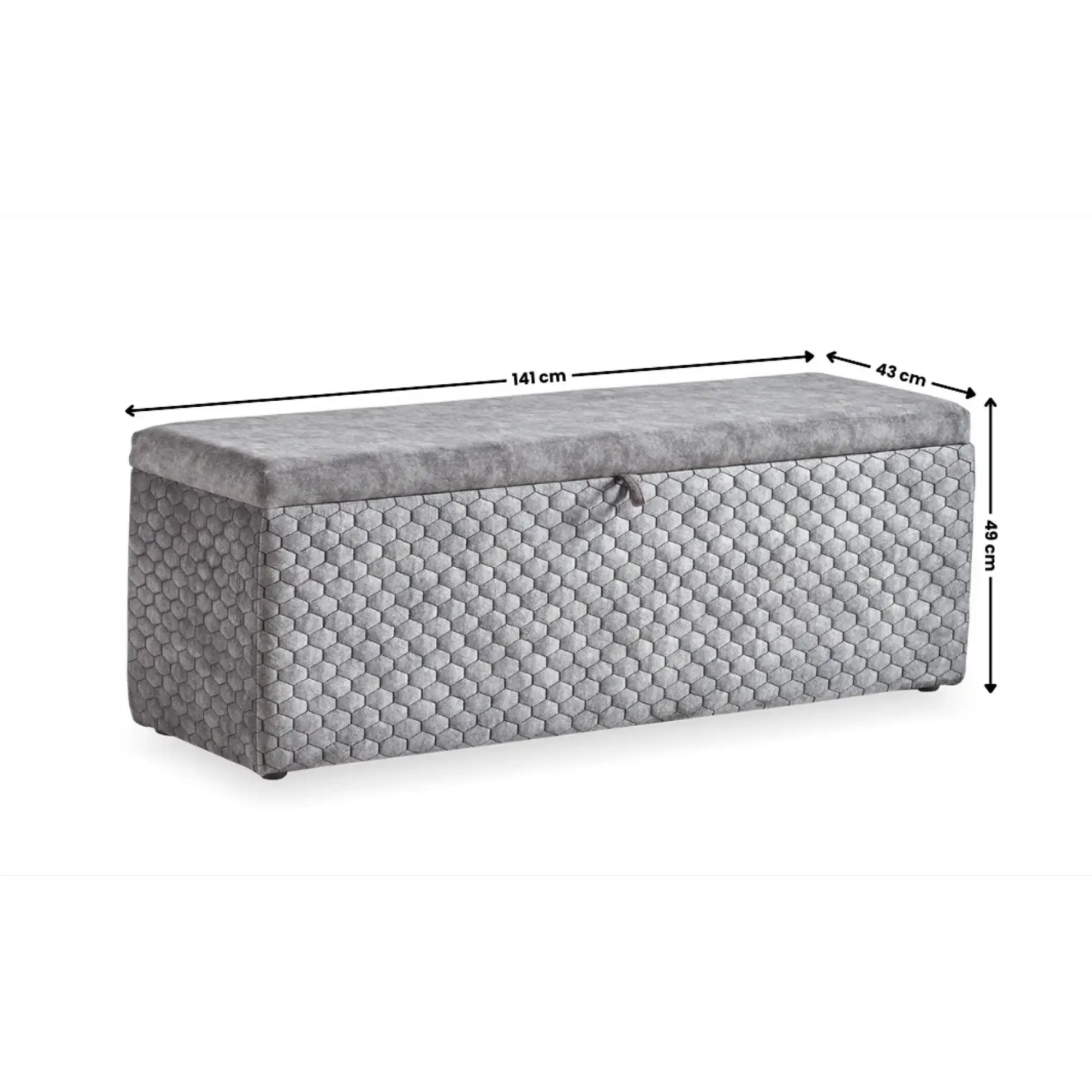 Banca Babylon, gri, 141x43x49 cm