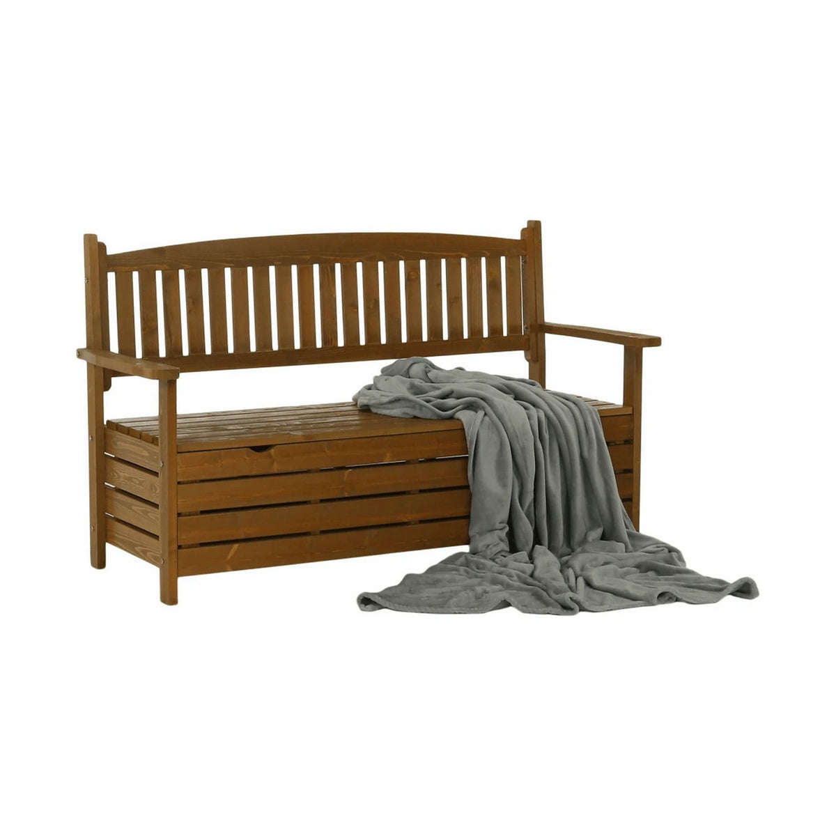 Banca gradina AMULA, stejar inchis, lemn, 150x58x88 cm