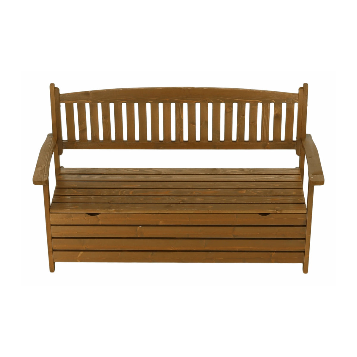 Banca gradina AMULA, stejar inchis, lemn, 150x58x88 cm