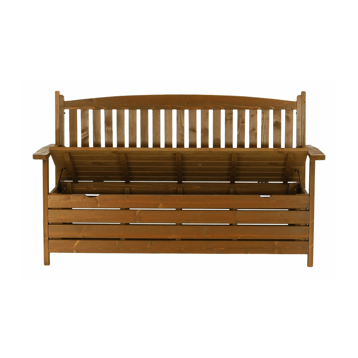 Banca gradina AMULA, stejar inchis, lemn, 150x58x88 cm