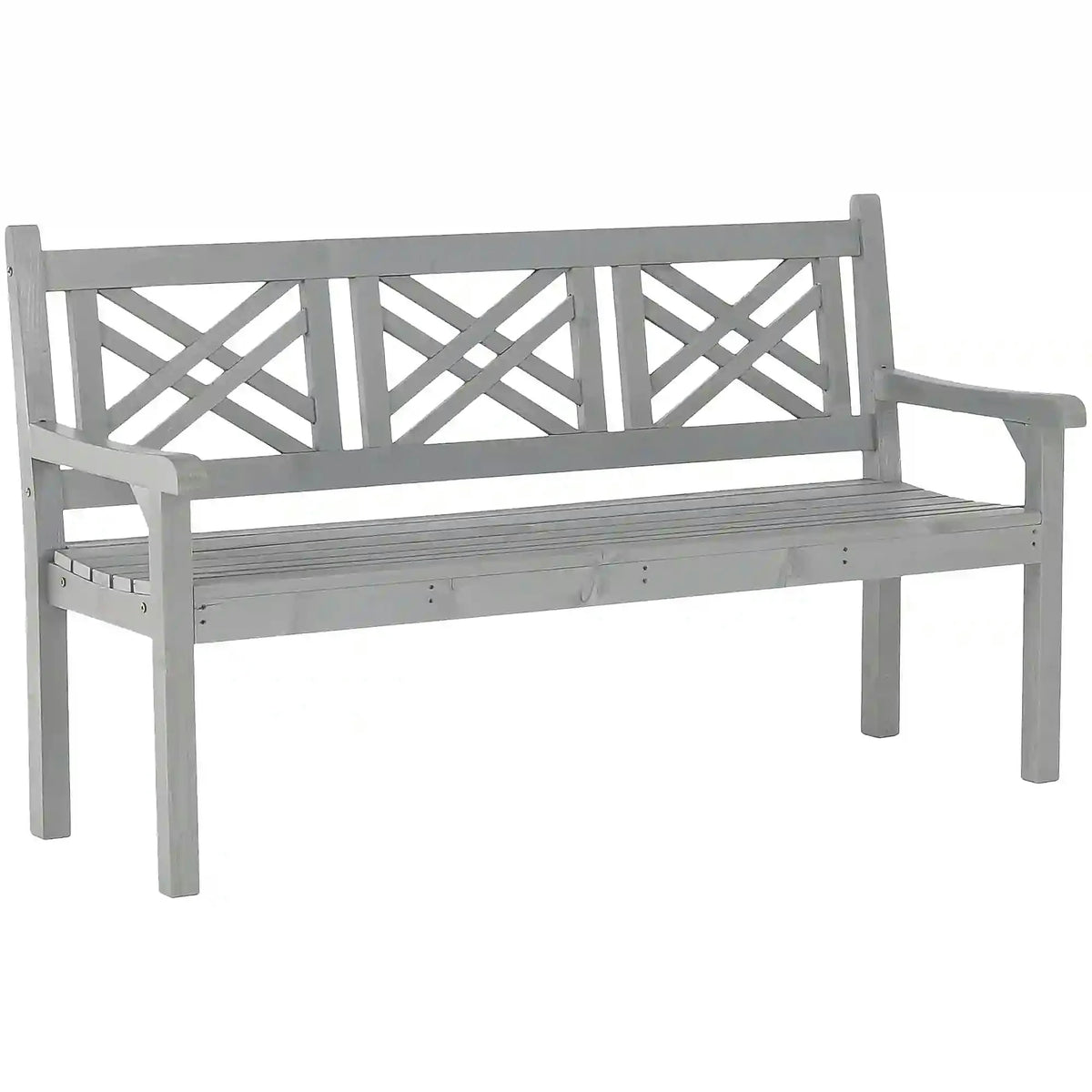 Bancă gradina FABLA, gri, lemn, 150x58x88 cm