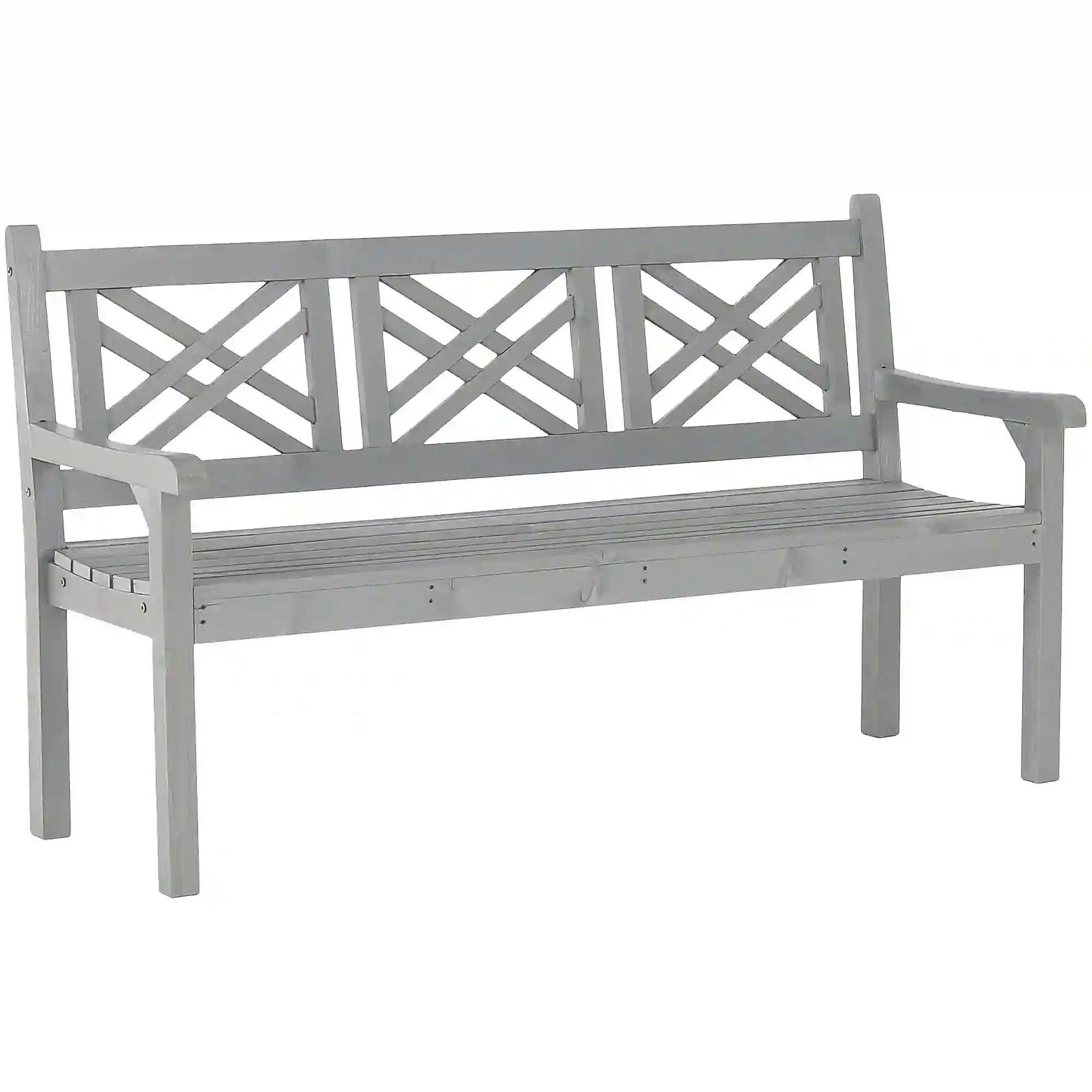 Bancă gradina FABLA, gri, lemn, 150x58x88 cm