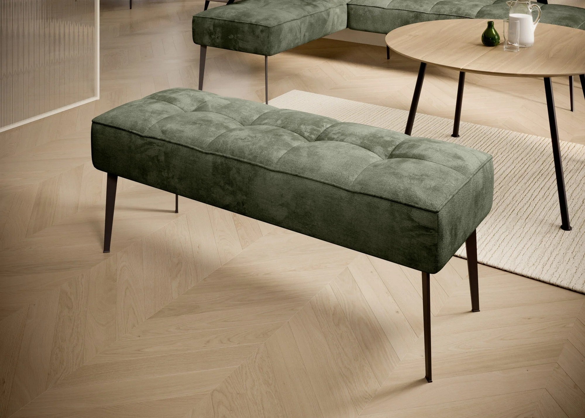 Bancheta BANCO, personalizabil materiale gama Oferta Avantaj, 133x47x54 cm