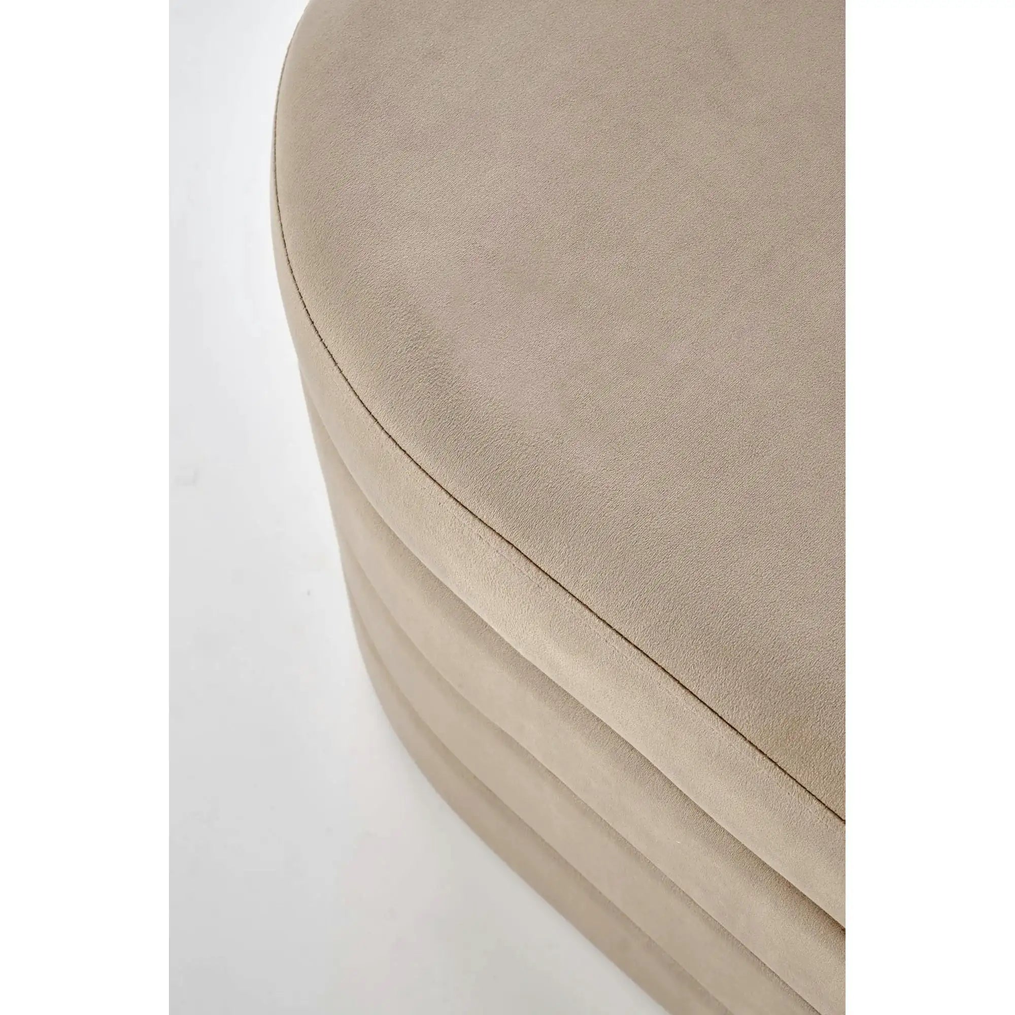 Bancheta CALPI, stofa catifelata bej, 110x46x42 cm