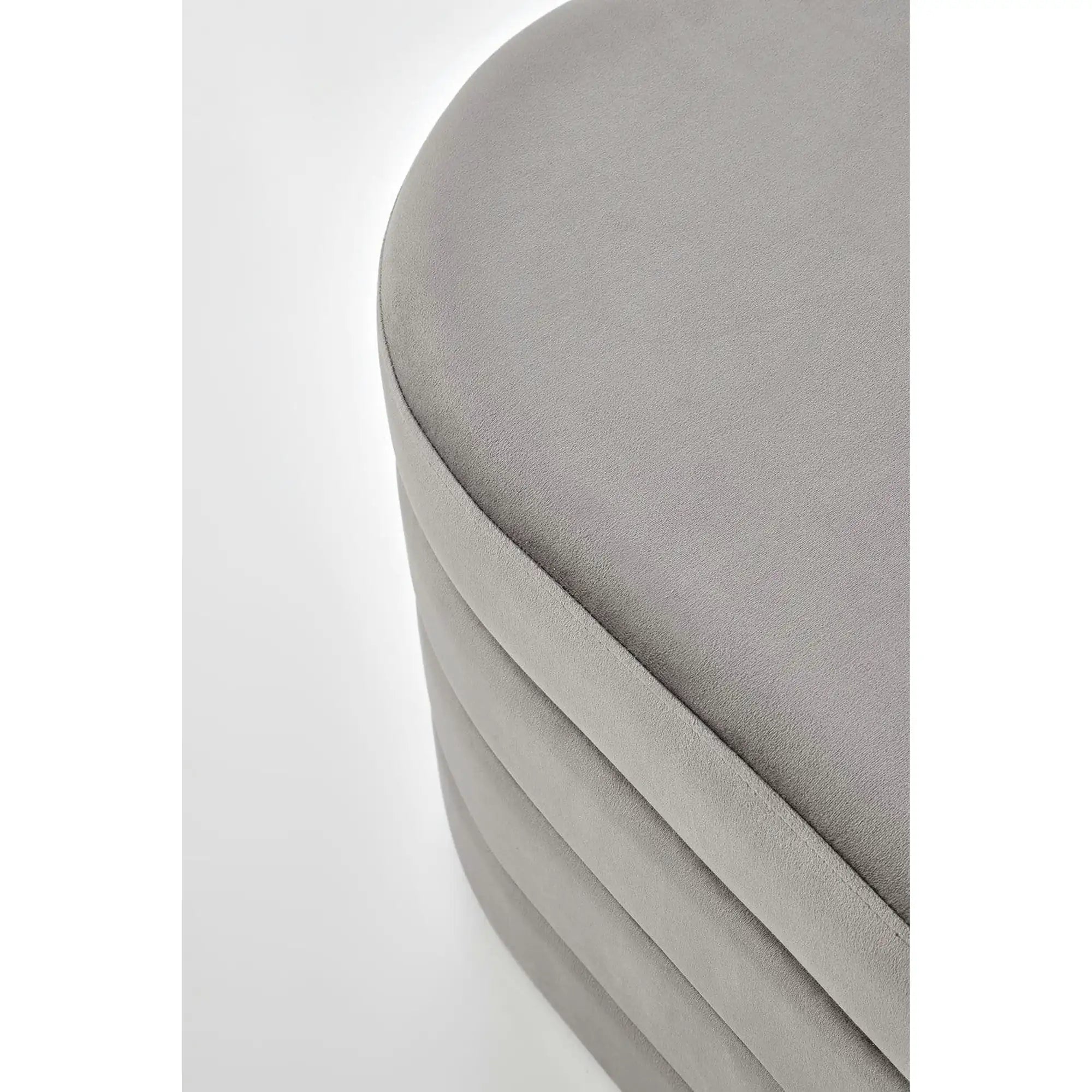 Bancheta CALPI, stofa catifelata gri, 110x46x42 cm