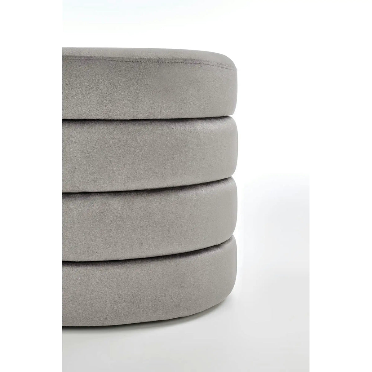 Bancheta CALPI, stofa catifelata gri, 110x46x42 cm