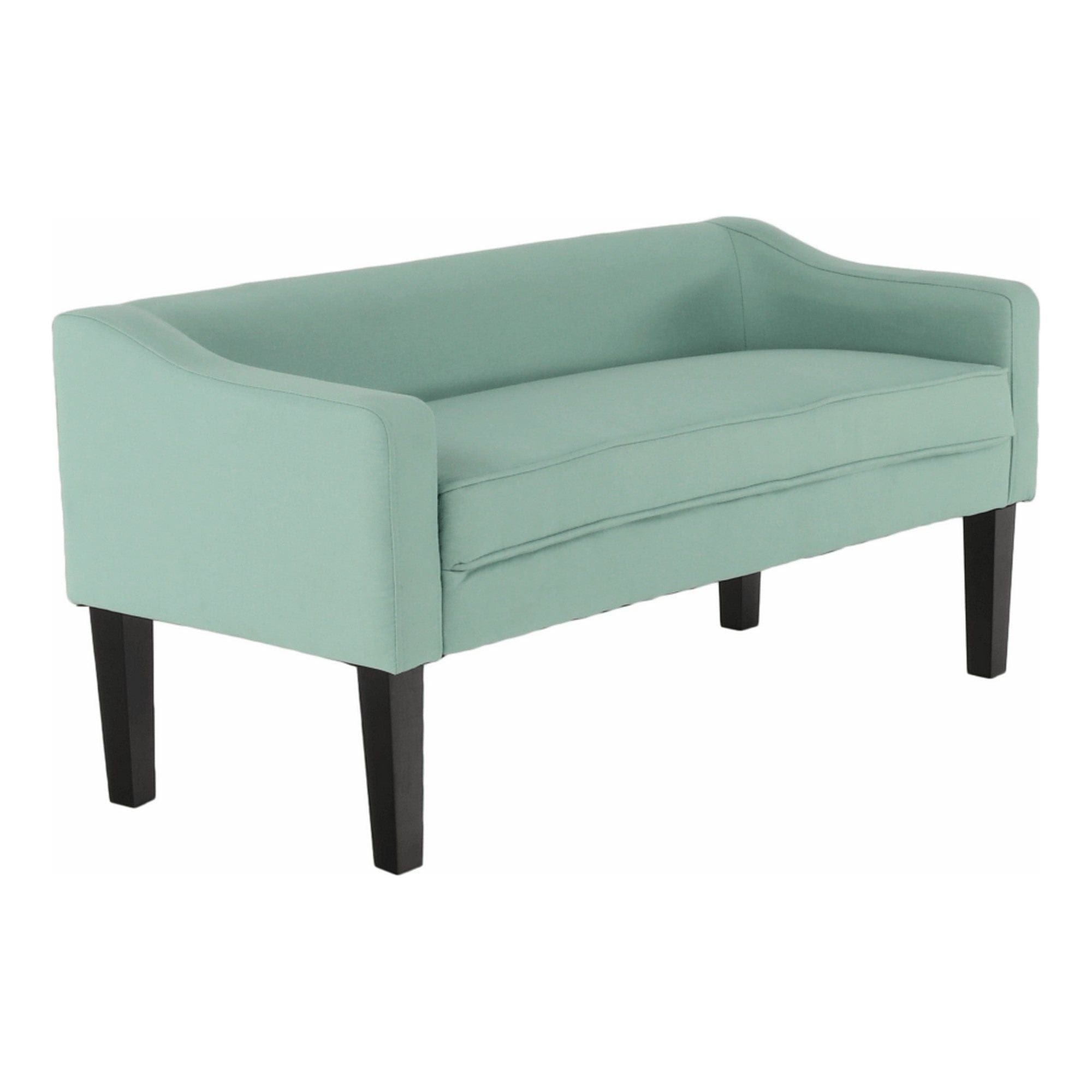 Bancheta FIRONA, stofa clasica verde menta, 127x57x60 cm