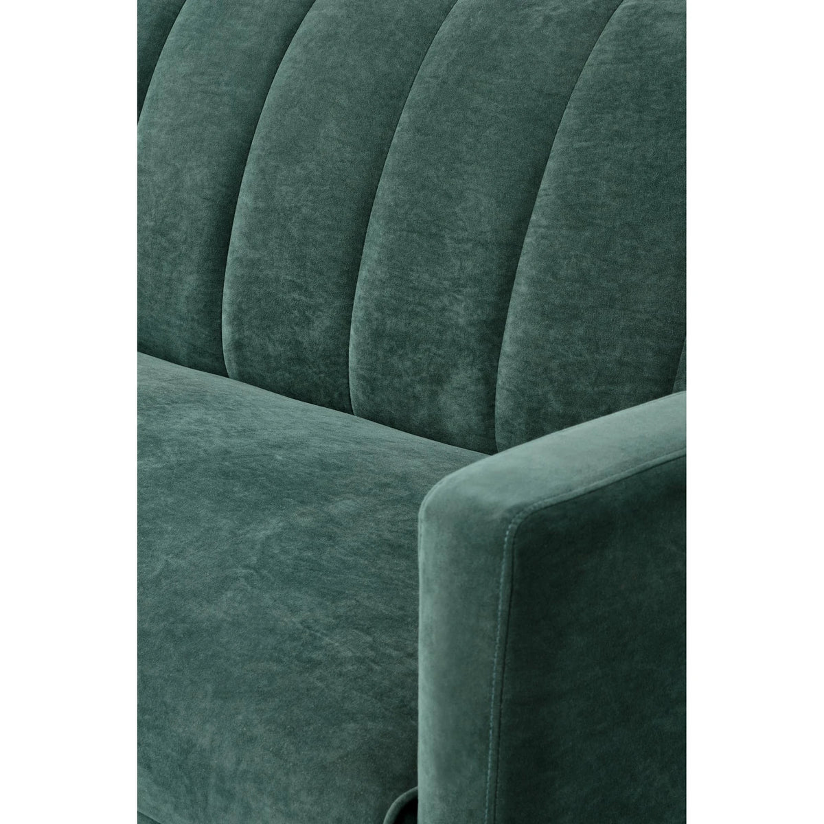 Canapea pentru birou ARMANDO, verde, stofa catifelata, 192x100x78 cm