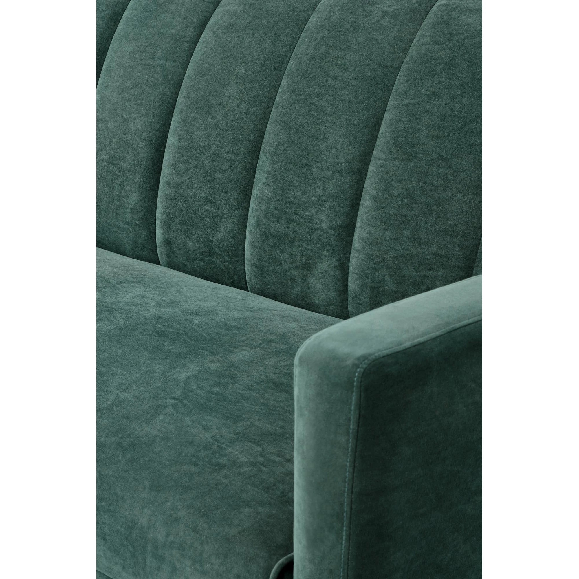 Canapea pentru birou ARMANDO, verde, stofa catifelata, 192x100x78 cm
