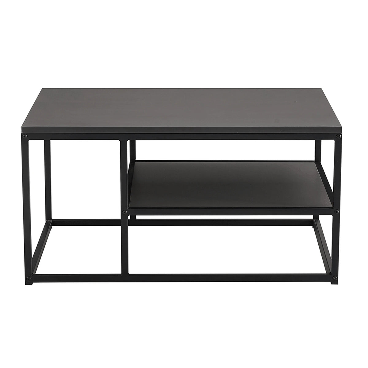 Masuta cafea BARMIO, gri grafit/negru, 90x60x45 cm