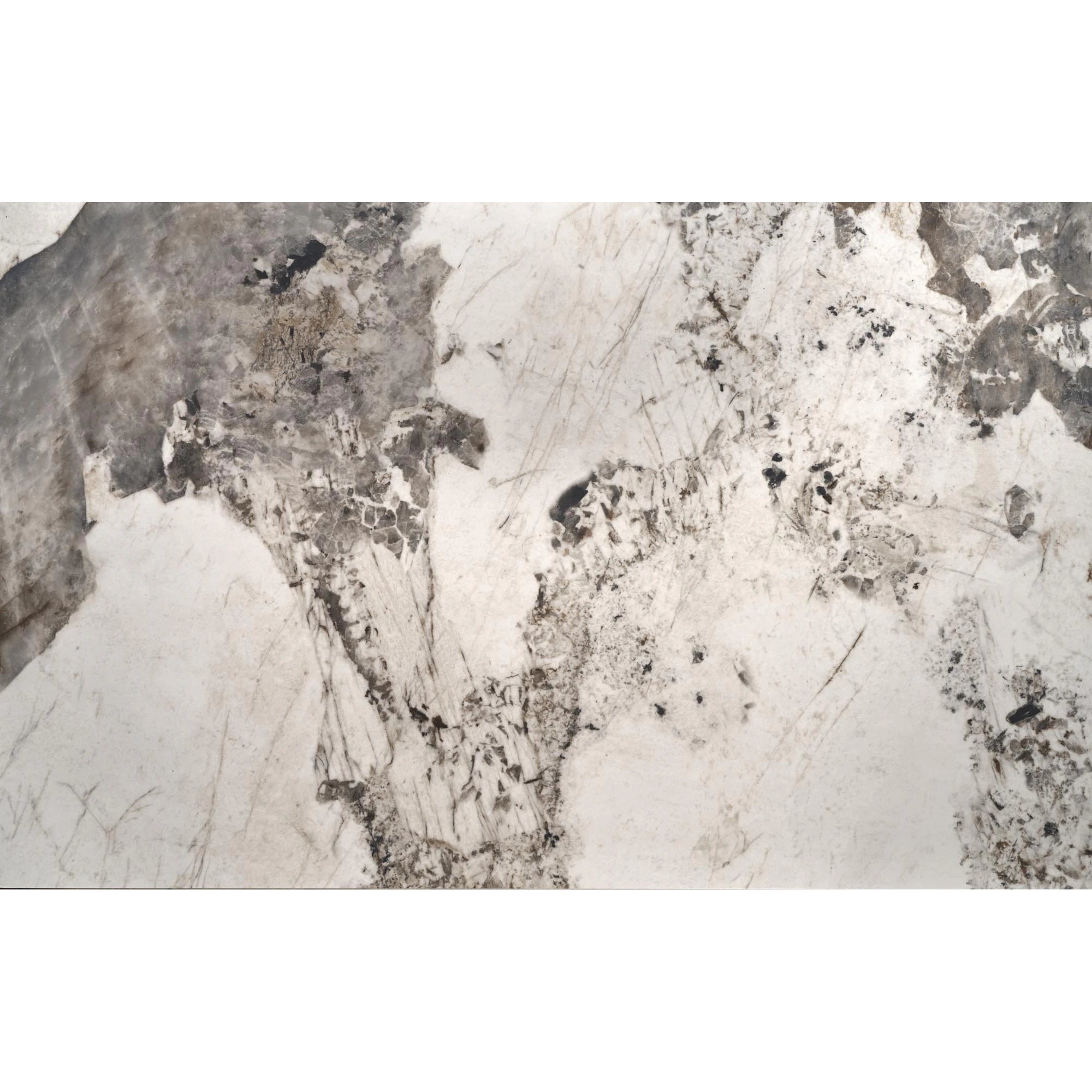 Masa living lux FERNANDO, alb/negru, ceramica/metal, 160/240x92x75 cm