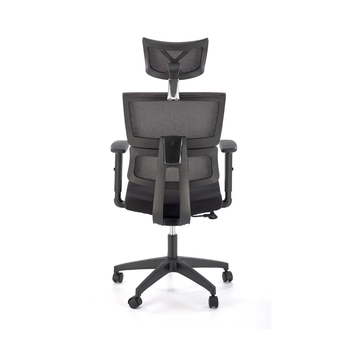 Scaun birou PABLO, negru/gri, stofa/plasa, 64x67x118/127 cm