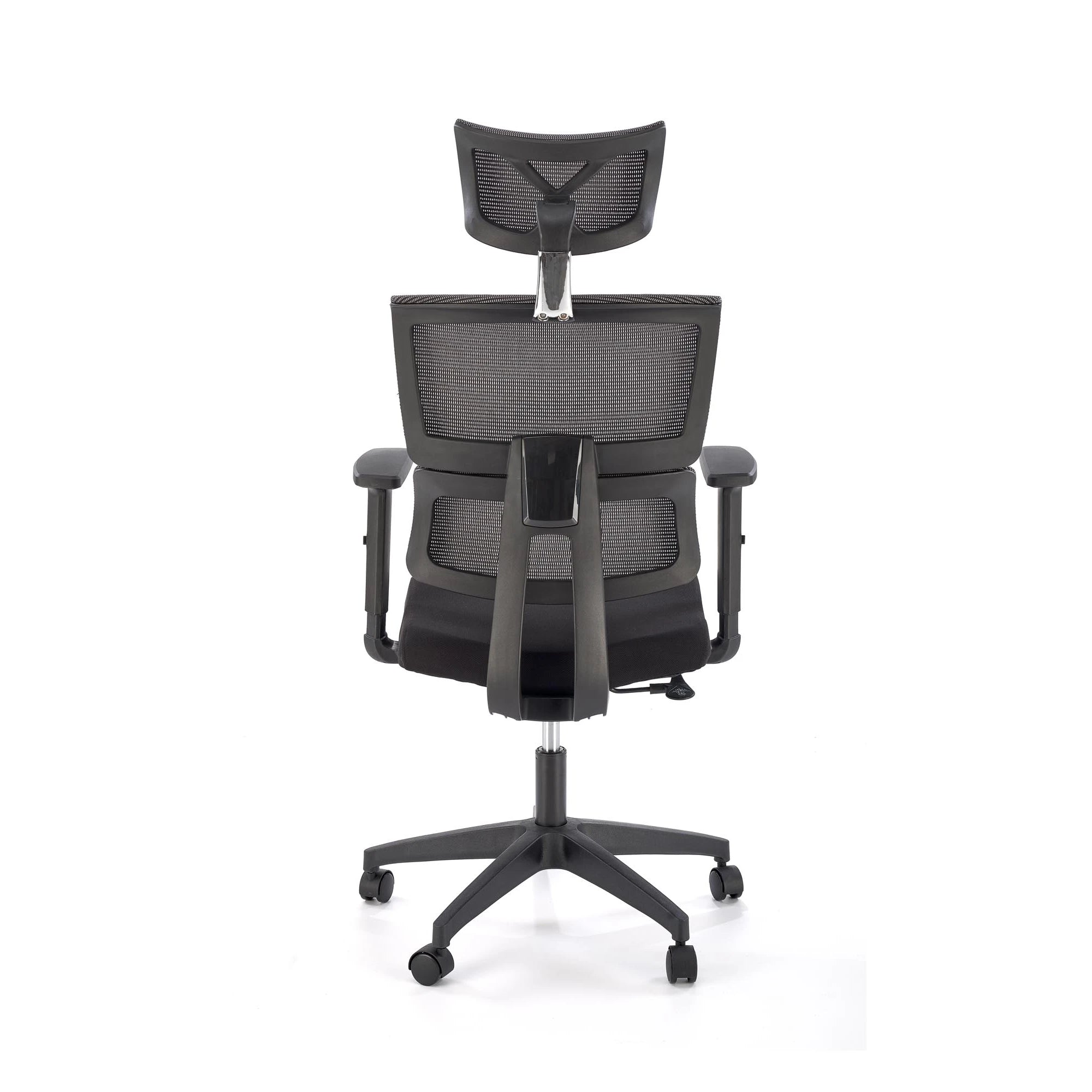 Scaun birou PABLO, negru/gri, stofa/plasa, 64x67x118/127 cm