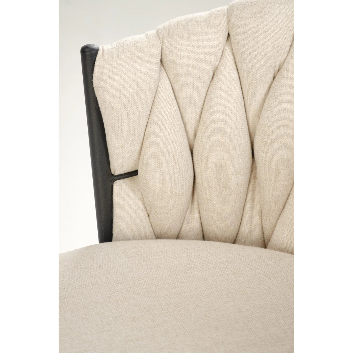 Scaun bar textil H125, bej - Nea 25, stofa clasica/otel, 53x54x90/105 cm
