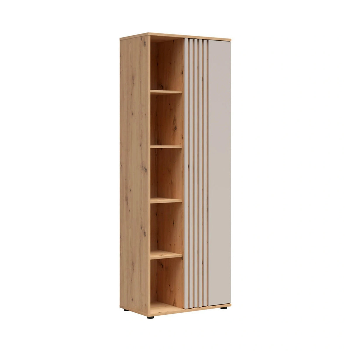Biblioteca 5 rafturi BREVAS, stejar artisan/casmir, PAL, 70x40x196 cm