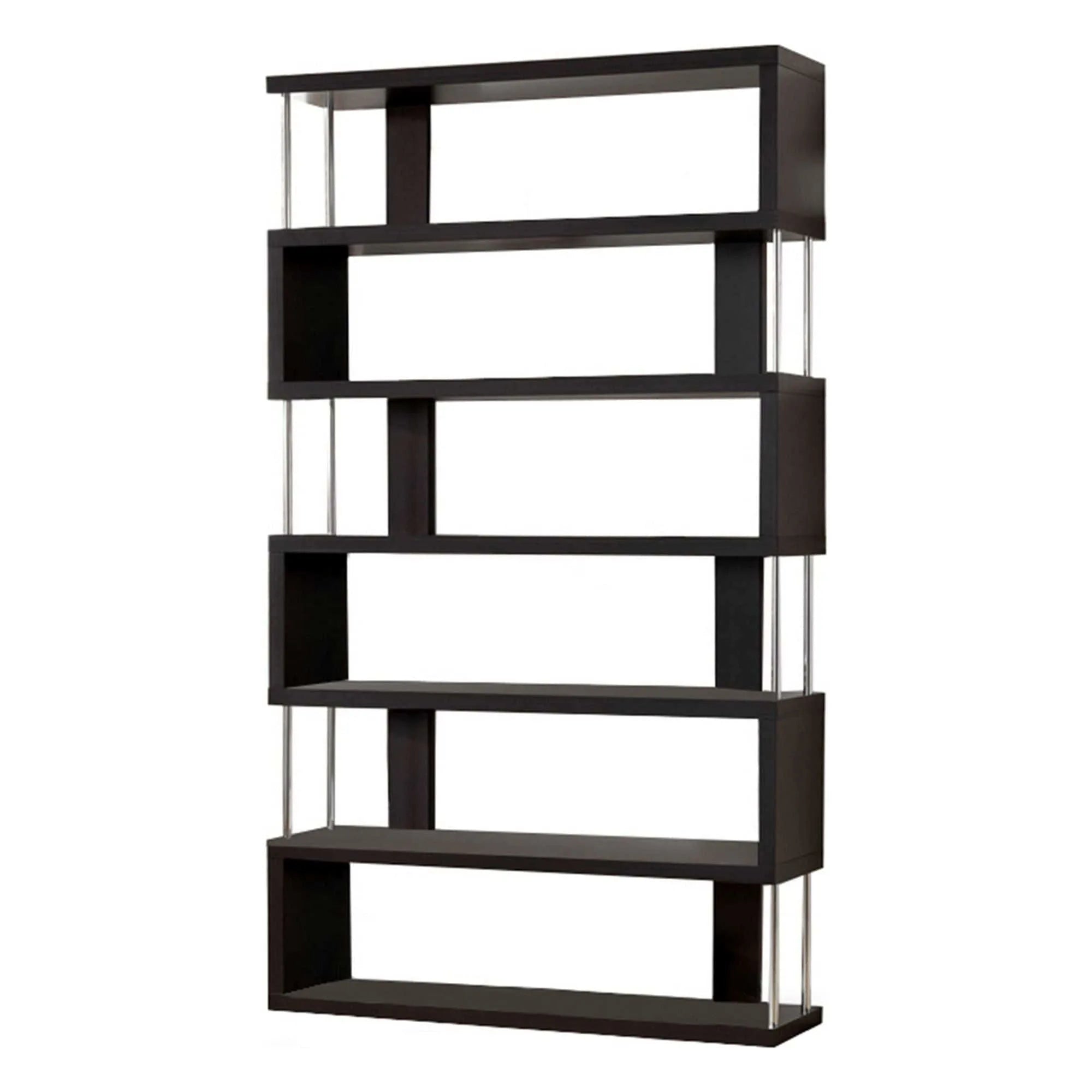 Biblioteca ALIS, negru, PAL, 110x29x191 cm