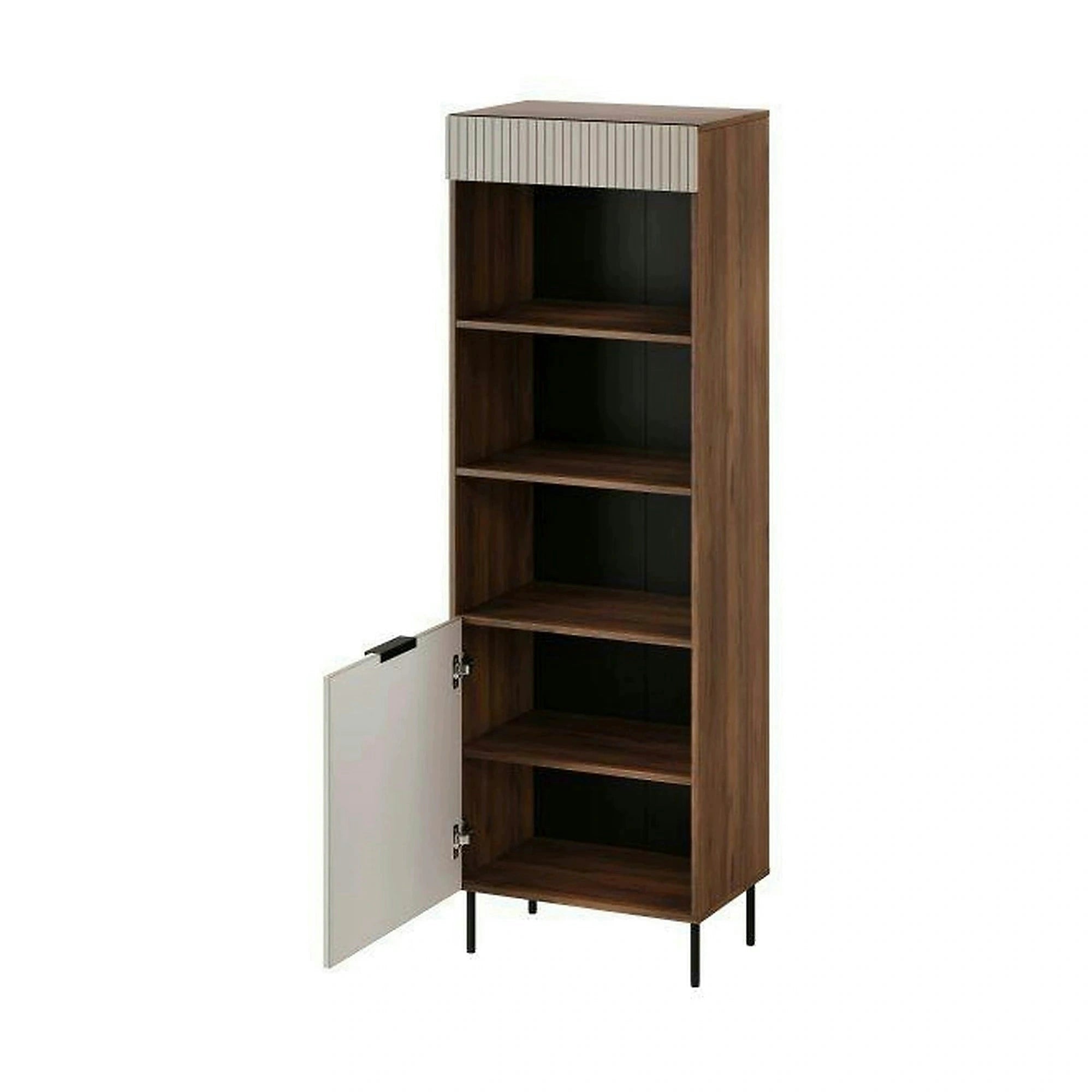 Biblioteca ALMERA TYP3, nuc/casmir, PAL laminat, 60x42x185 cm