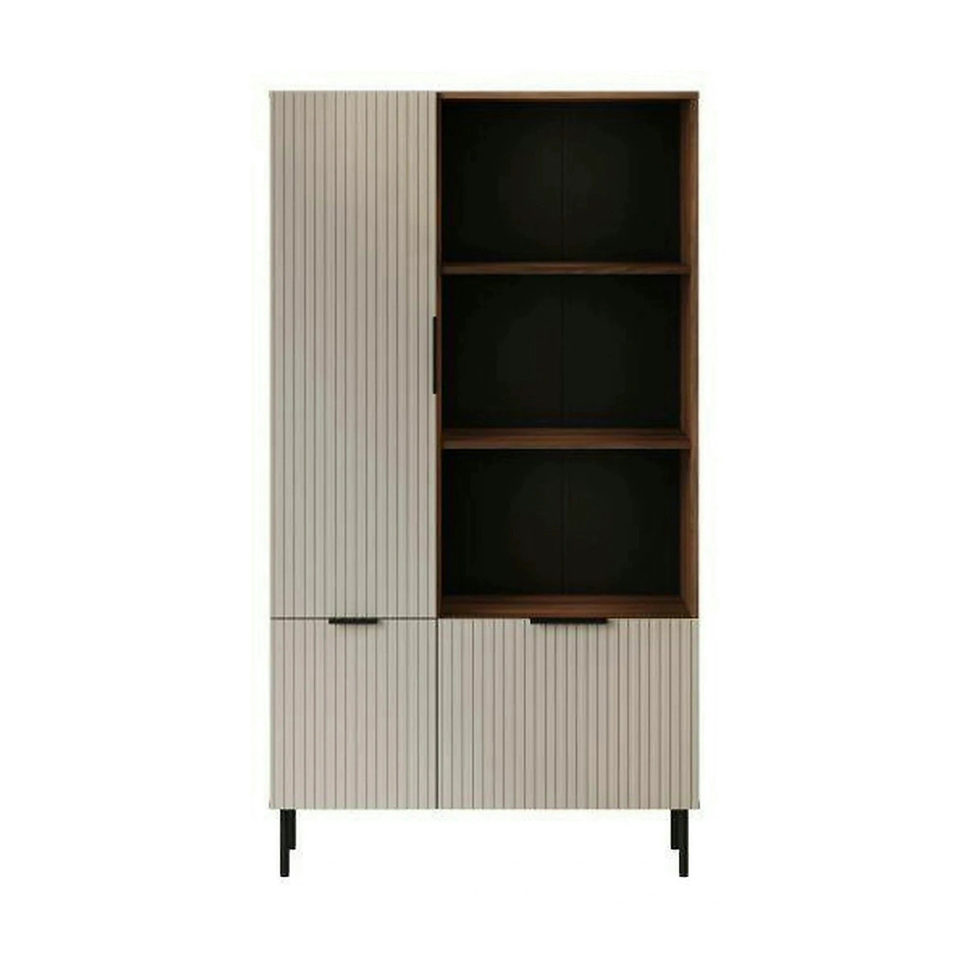 Biblioteca ALMERA TYP4, nuc/casmir, PAL laminat, 90x42x165 cm