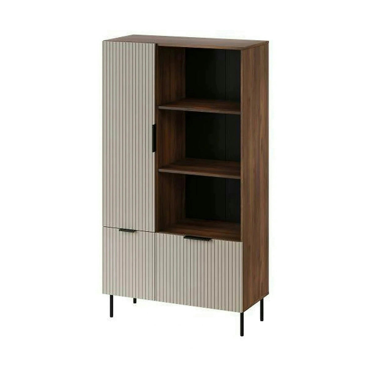Biblioteca ALMERA TYP4, nuc/casmir, PAL laminat, 90x42x165 cm
