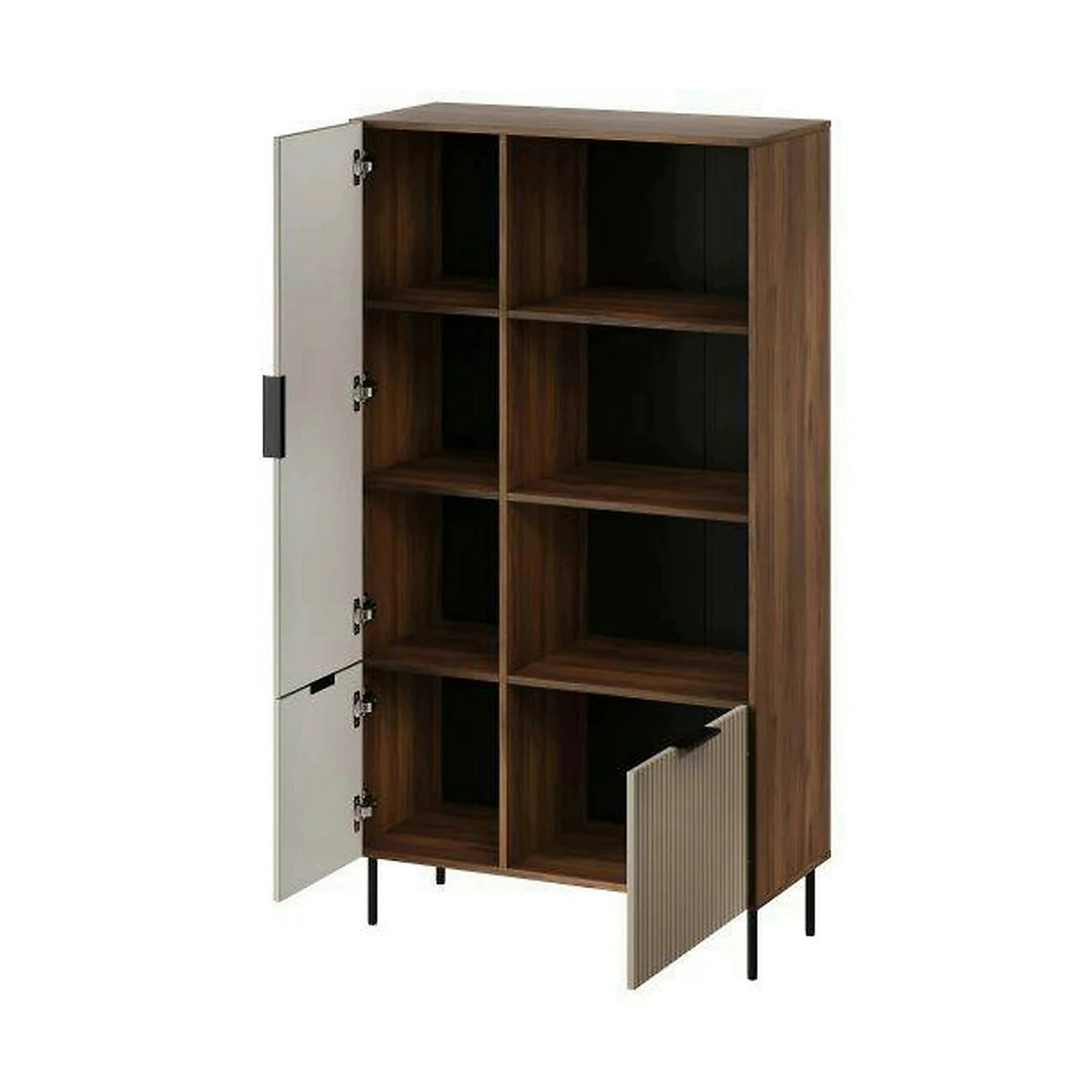 Biblioteca ALMERA TYP4, nuc/casmir, PAL laminat, 90x42x165 cm