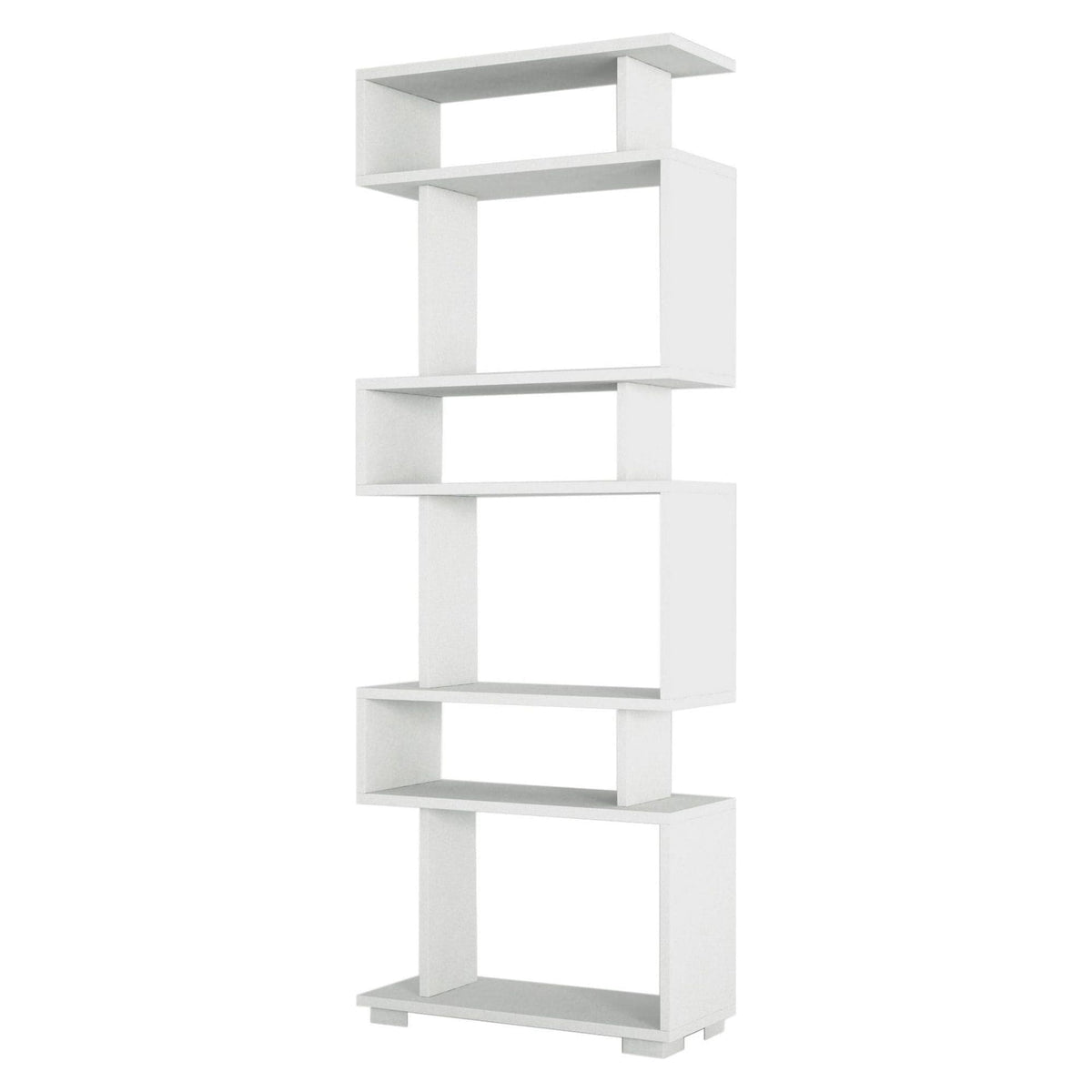 Biblioteca BLOK, alb, PAL melaminat, 60x20x165 cm