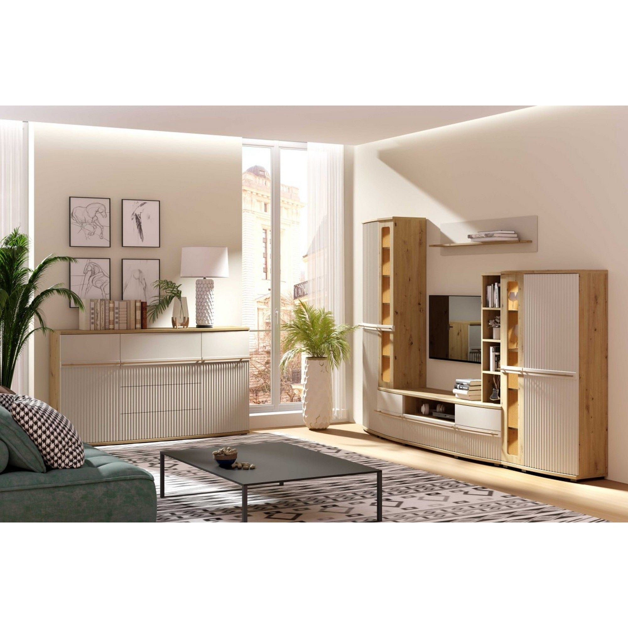 Dulap CANDY1 C1, stejar artisan/casmir, cu o usa, 49x38x199 cm