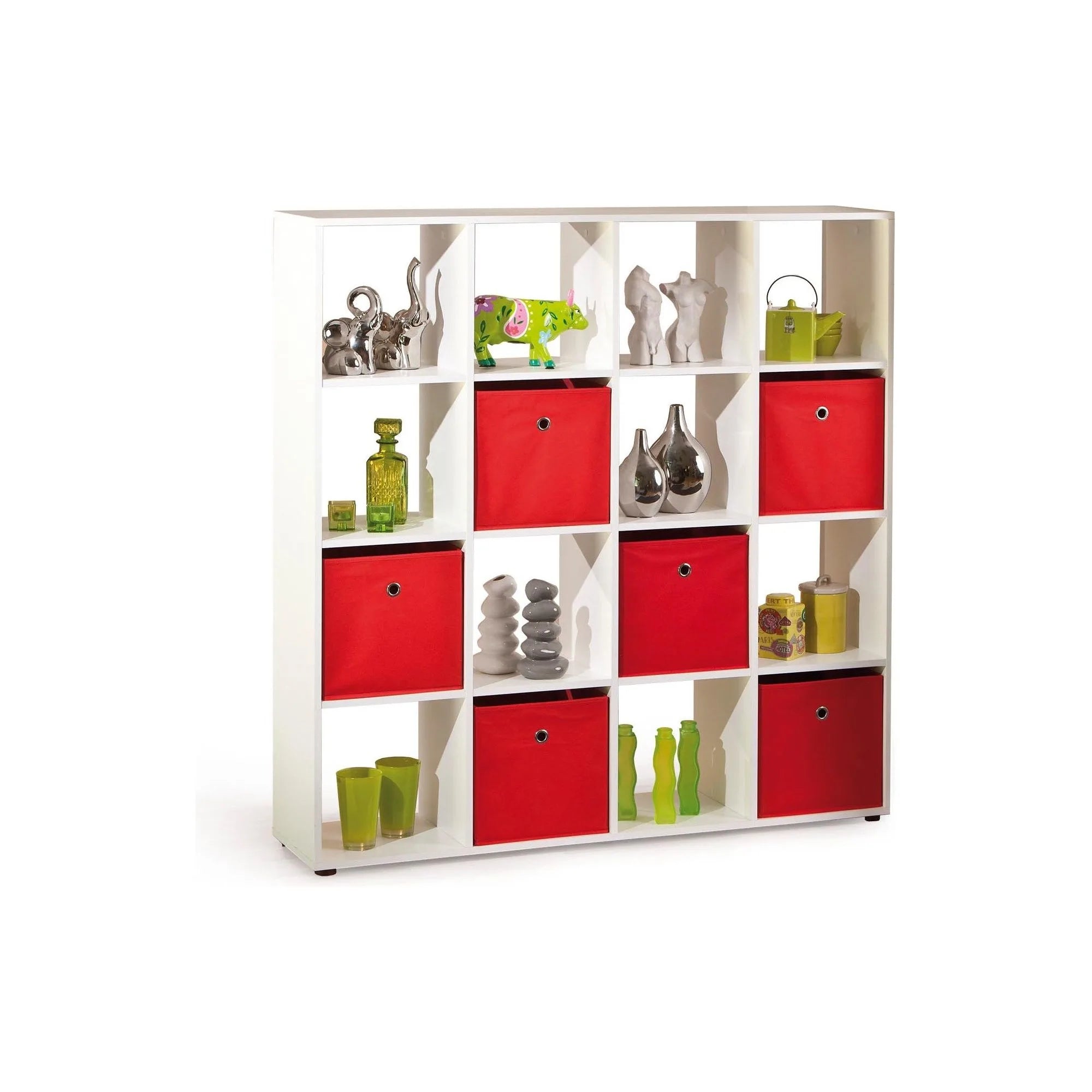 Biblioteca COBOTO 16, alb, PAL laminat, 139x33x144 cm