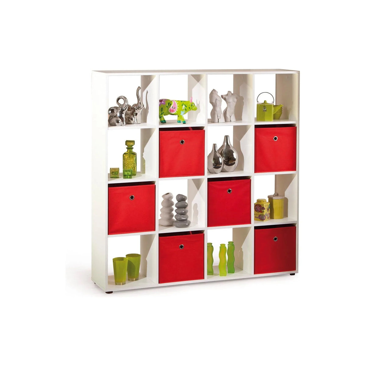 Biblioteca COBOTO 16, alb, PAL laminat, 139x33x144 cm