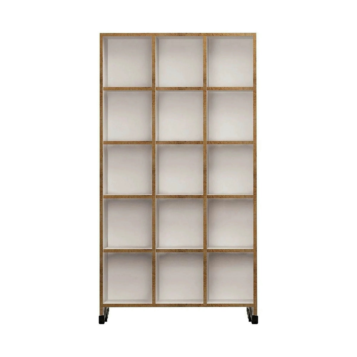 Biblioteca CROTONE, stejar/alb, PAL melaminat, 90x25x166 cm