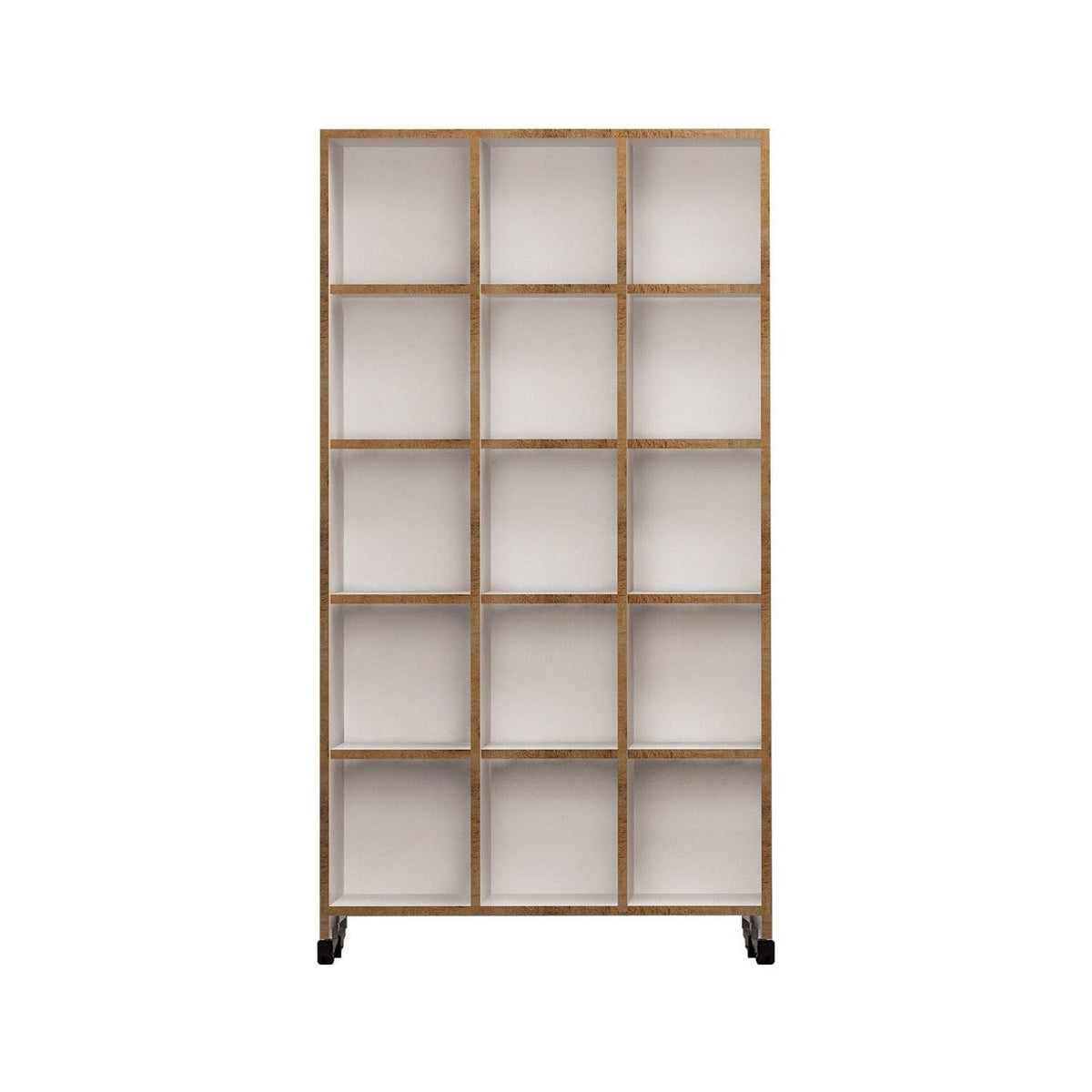Biblioteca CROTONE, stejar/alb, PAL melaminat, 90x25x166 cm