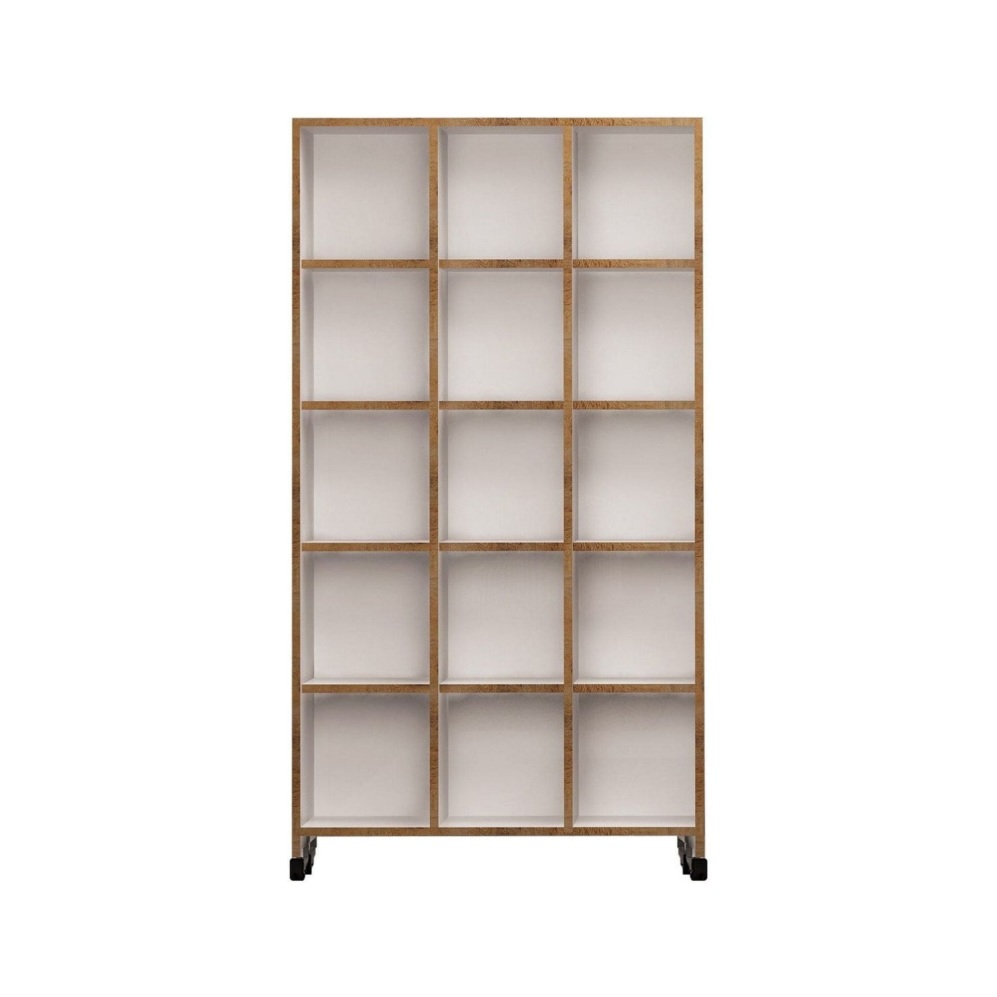 Biblioteca CROTONE, stejar/alb, PAL melaminat, 90x25x166 cm