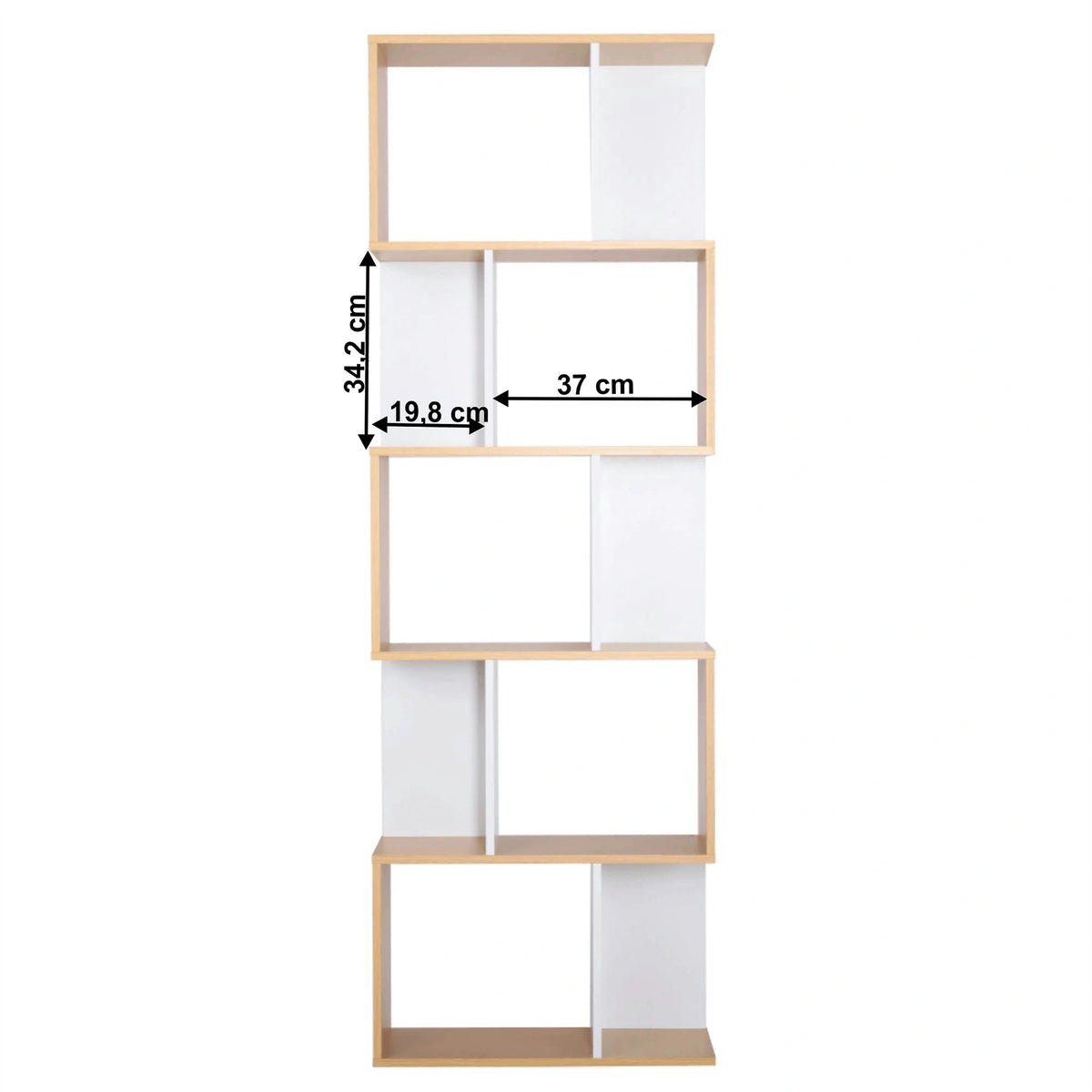 Biblioteca ERDEM NEW TYP 4, pin/alb, DTD laminat, 60x24x180 cm