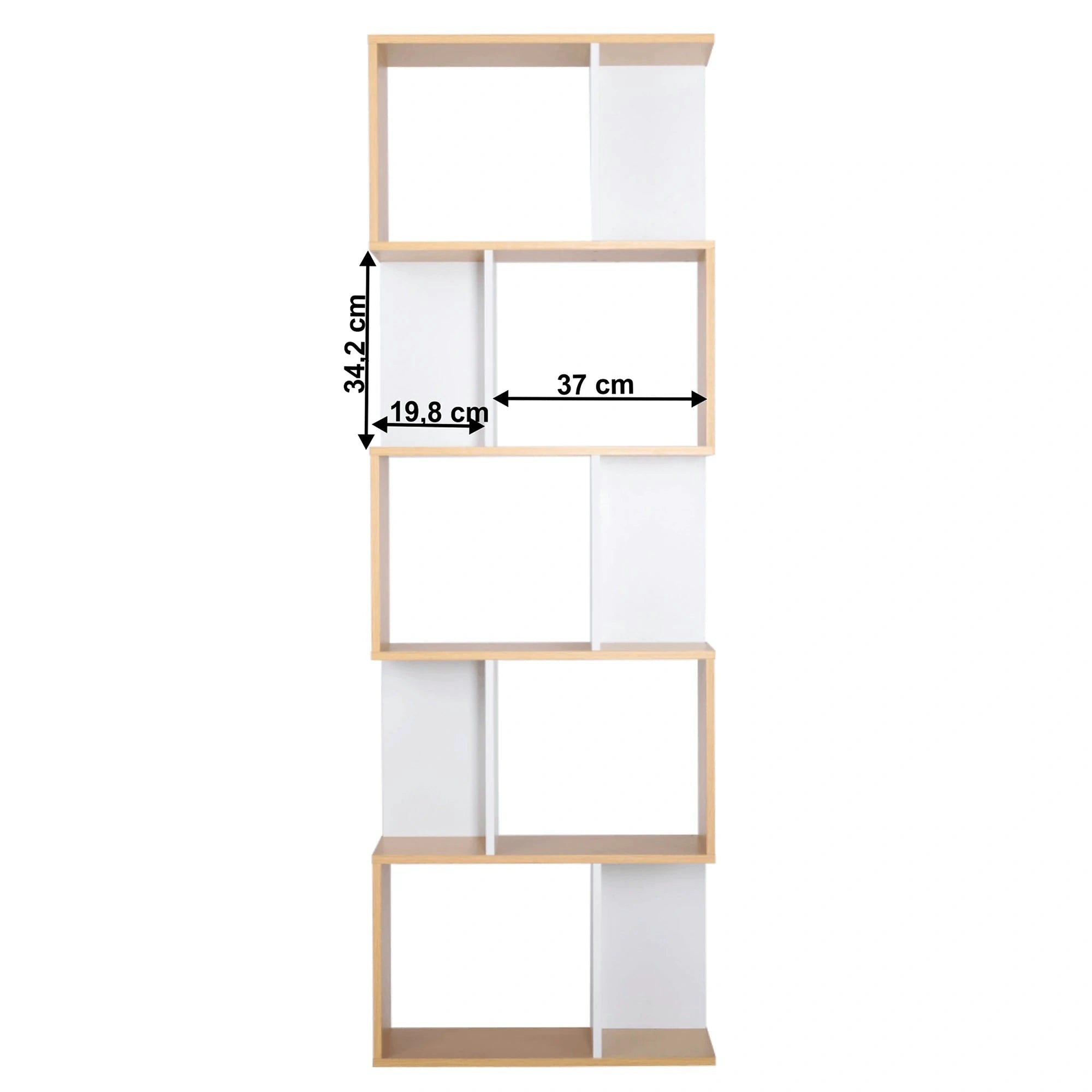 Biblioteca ERDEM NEW TYP 4, pin/alb, DTD laminat, 60x24x180 cm