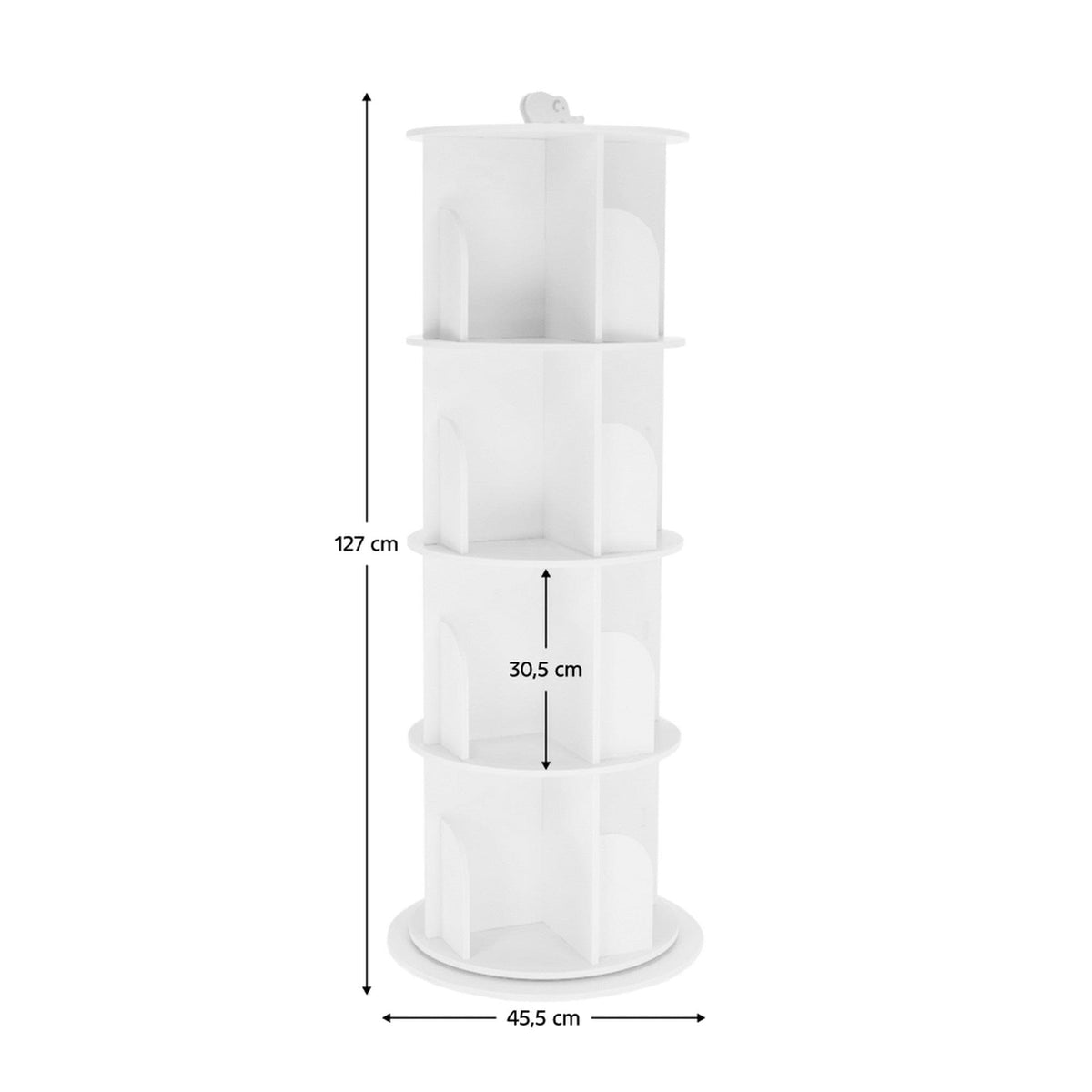 Biblioteca ERION TIP 1, alb, 41x41x127 cm