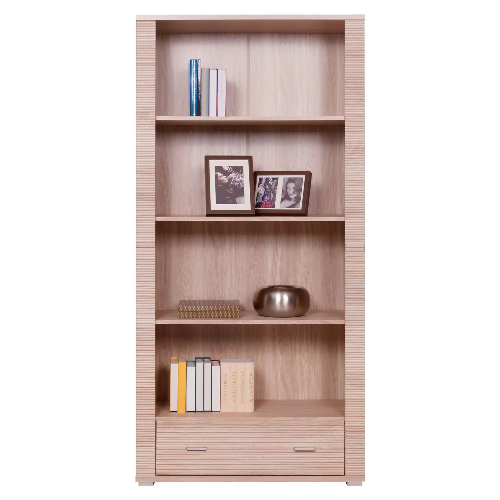 Biblioteca GRAND TIP 7, stejar sonoma, PAL laminat, 93x39x192 cm