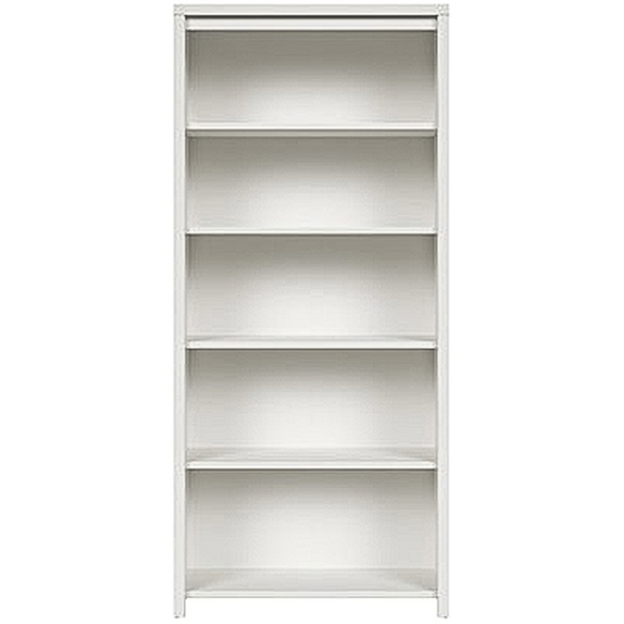 Biblioteca KASPIAN, alb, PAL, 90x41x201 cm