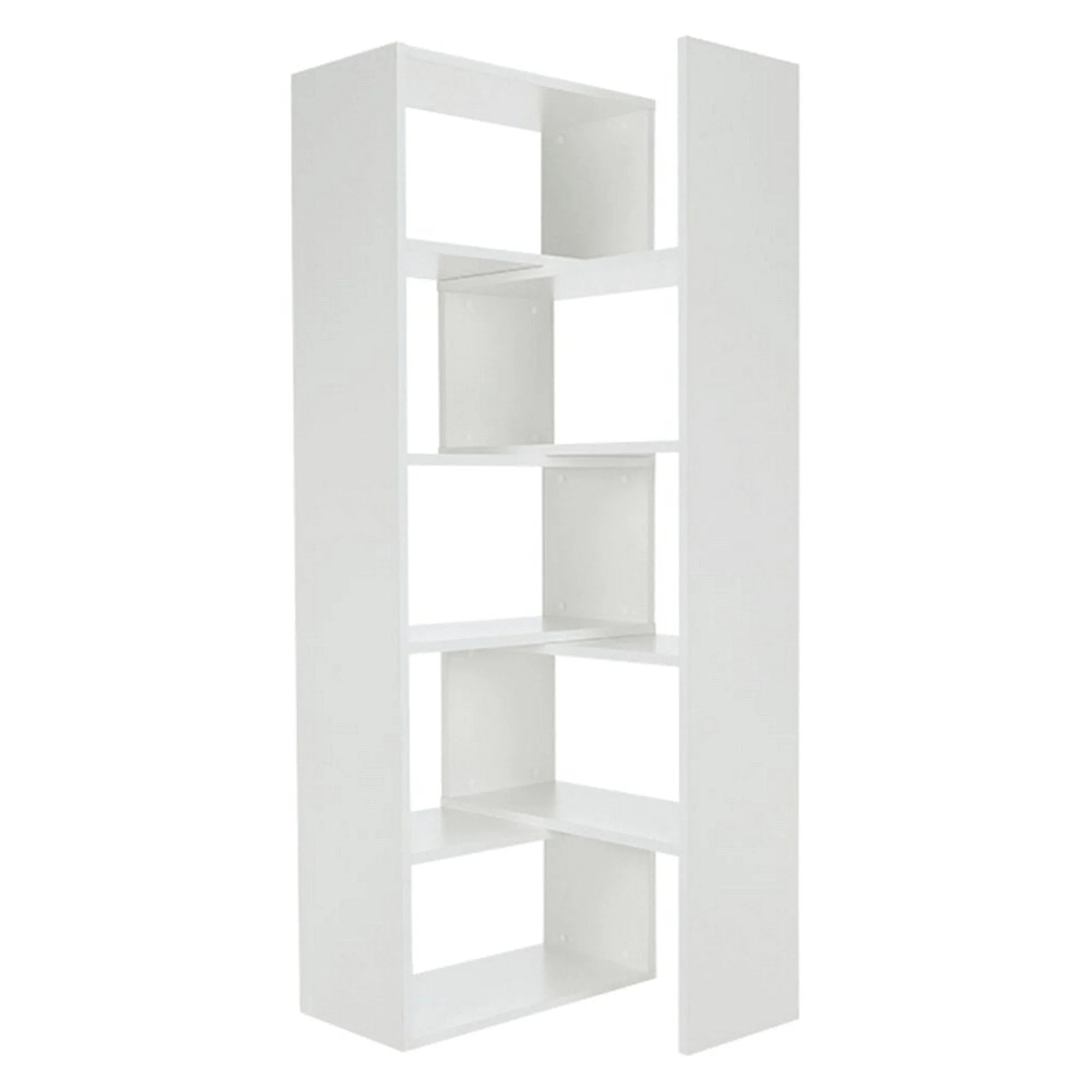 Biblioteca KLOE I, alb, PAL melaminat, 72/125x33x188 cm