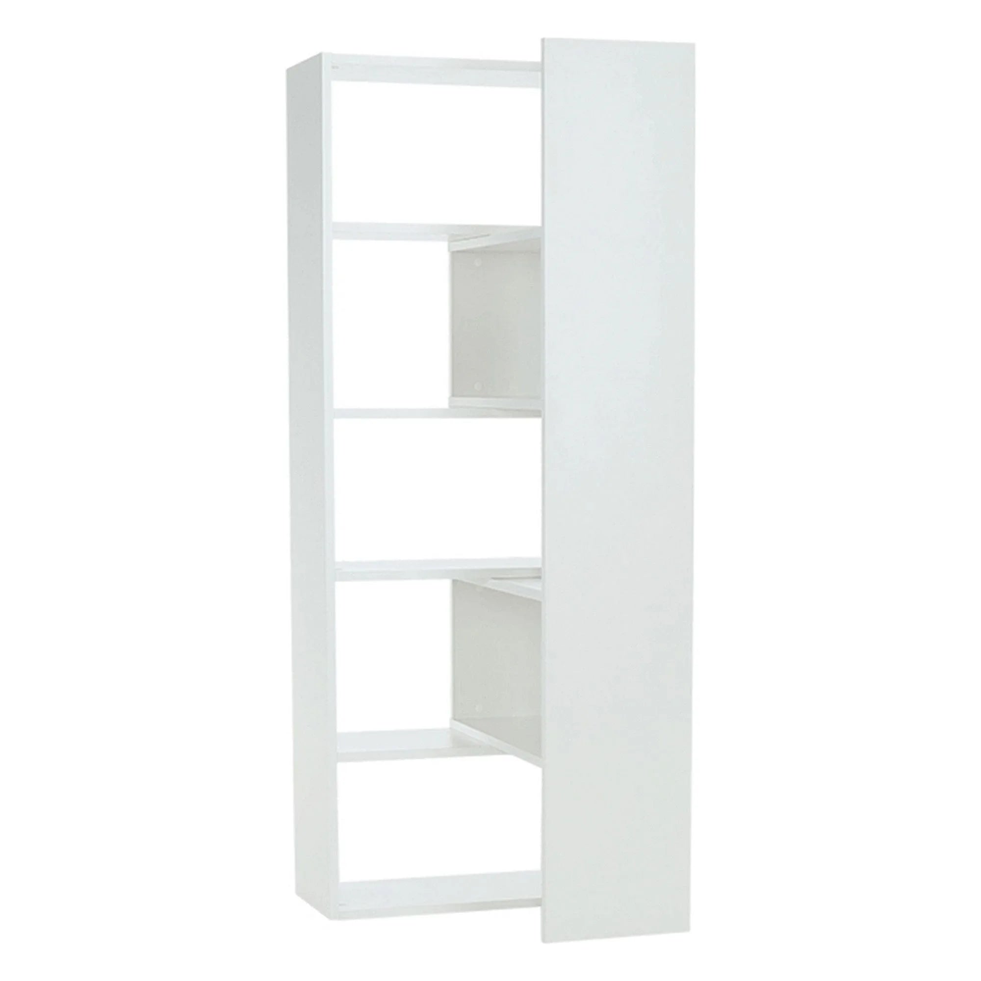 Biblioteca KLOE I, alb, PAL melaminat, 72/125x33x188 cm