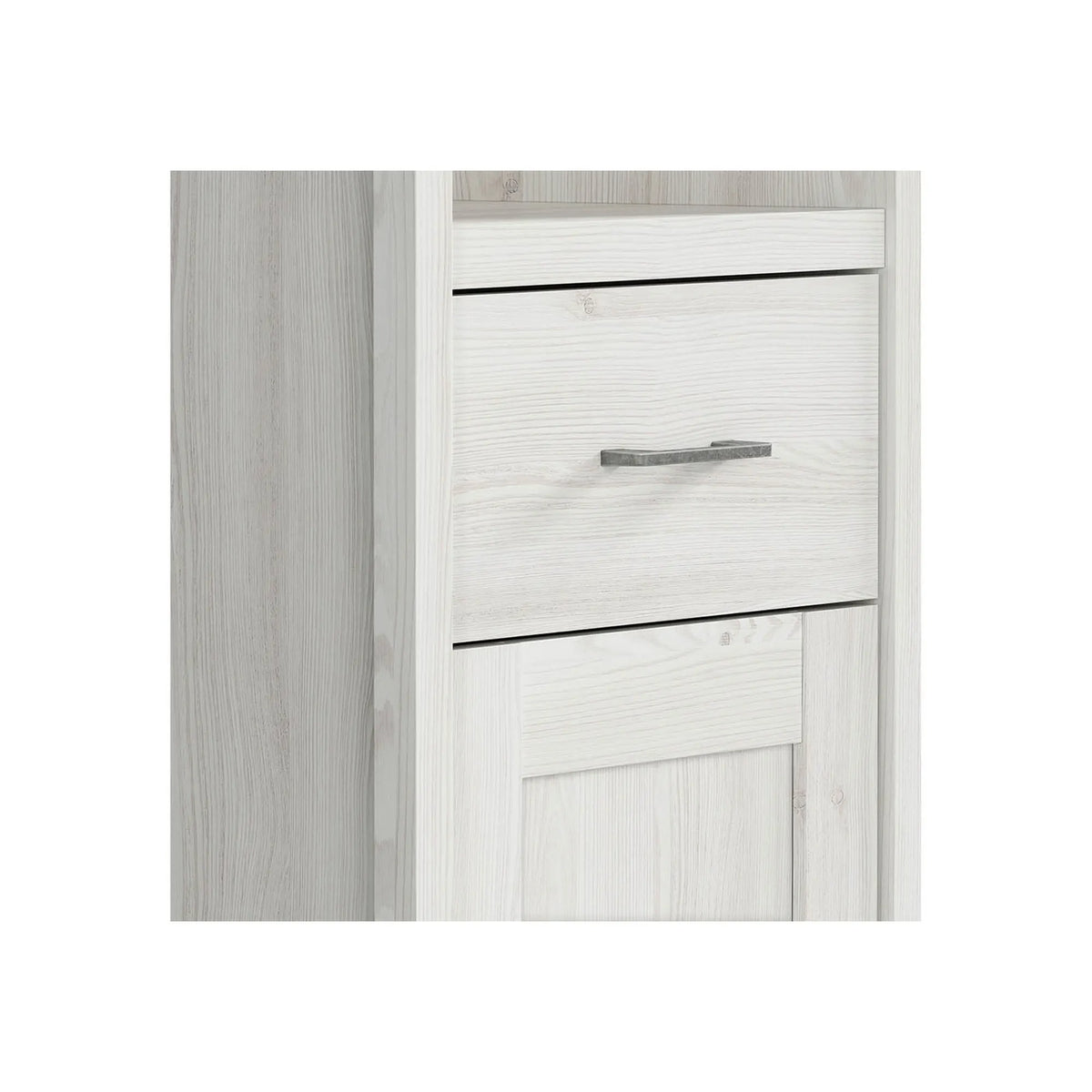 Biblioteca LUCA JUZI, zada sibiu deschis, PAL laminat, 60x43x201 cm