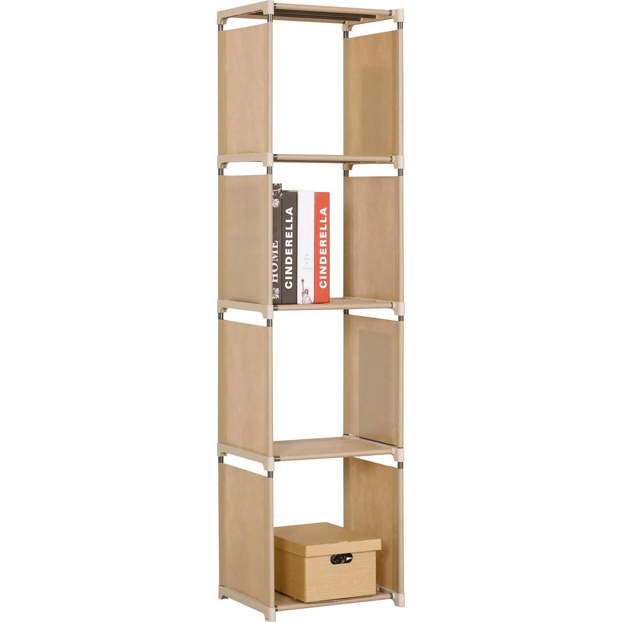 Biblioteca METRO, bej, otel, 105x29x142 cm