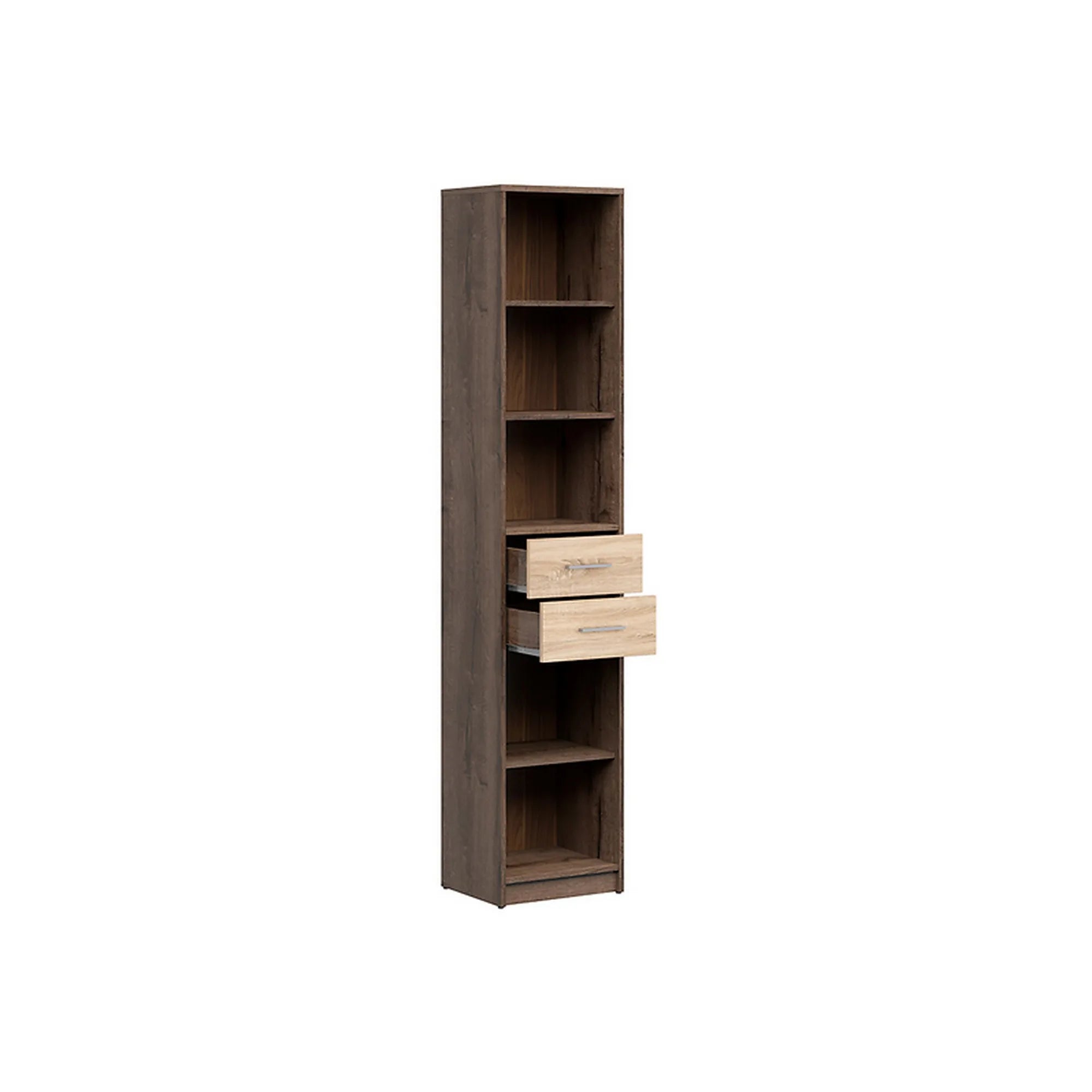 Biblioteca NEPO PLUS, stejar nobil/stejar sonoma, PAL laminat, 40x34x197 cm