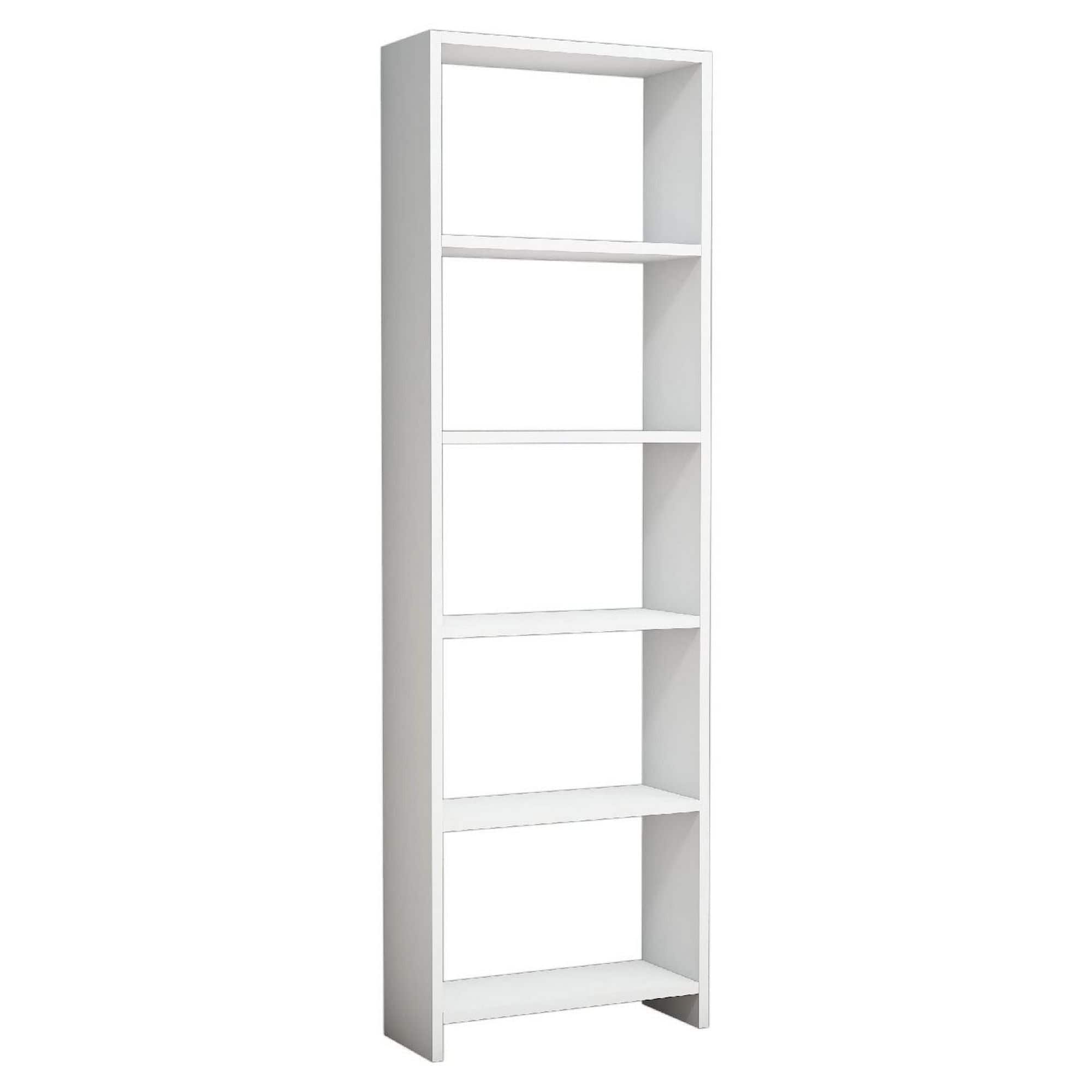 Biblioteca NEW, alb, PAL melaminat, 50x20x160 cm