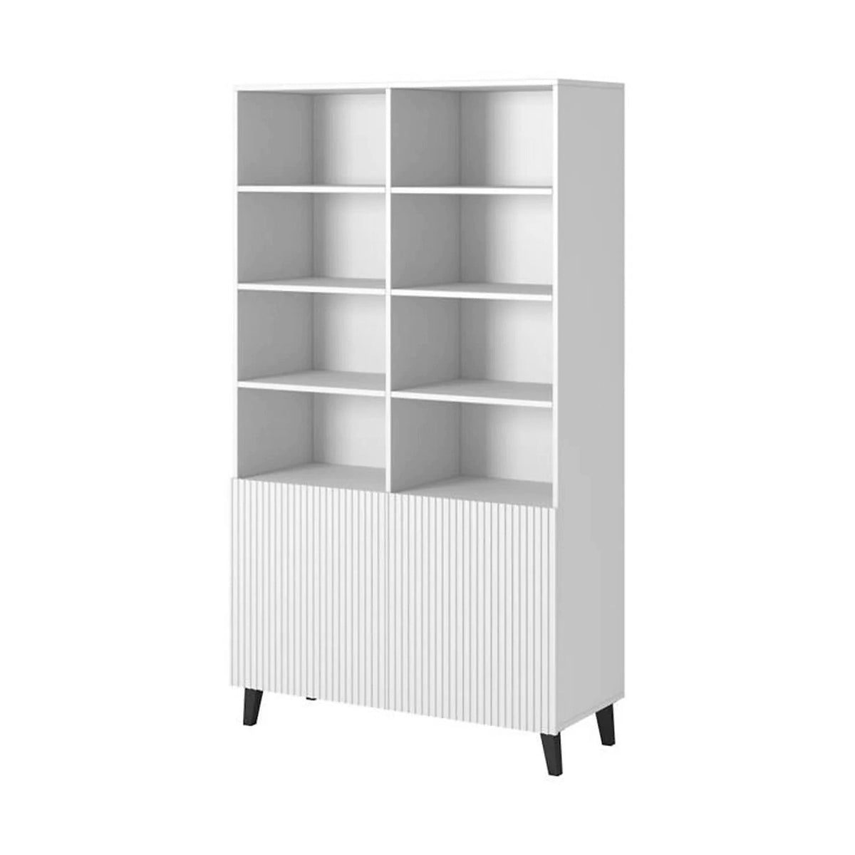 Biblioteca PAFOS, alb, PAL laminat, 101x40x177 cm