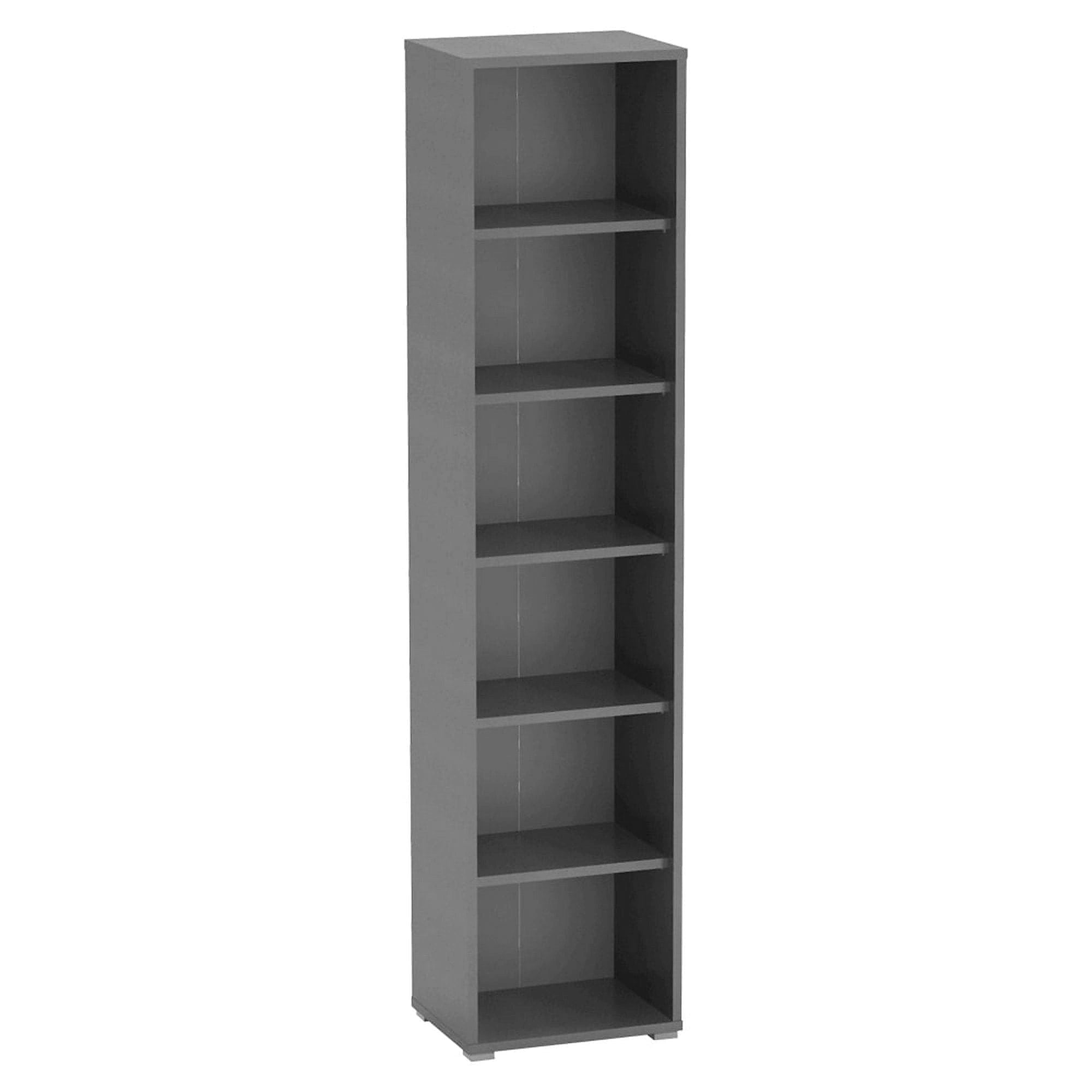 Biblioteca RIOMA NEW TYP 02, gri grafit, DTD laminat, 50x38x218 cm