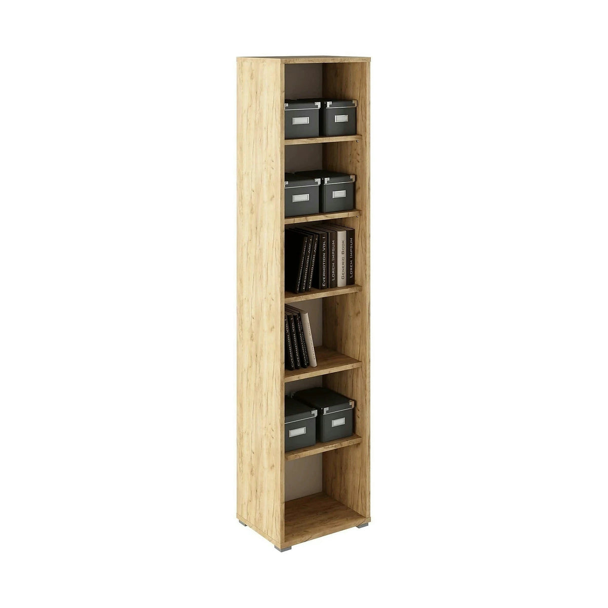 Biblioteca RIOMA TYP 02, stejar artisan, DTD laminat, 50x38x218 cm