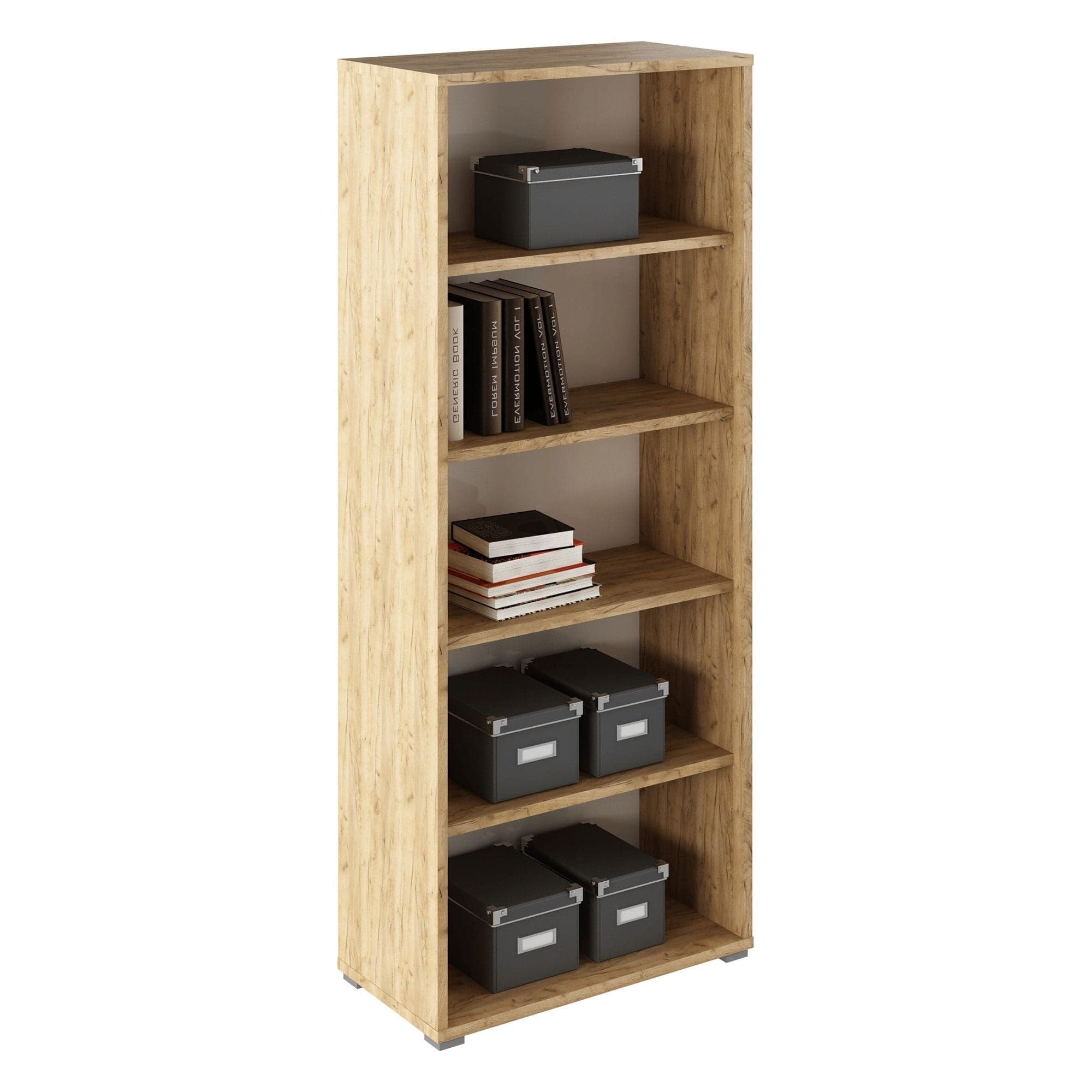 Biblioteca RIOMA TYP 03, stejar artisan, DTD laminat, 75x38x182.6 cm