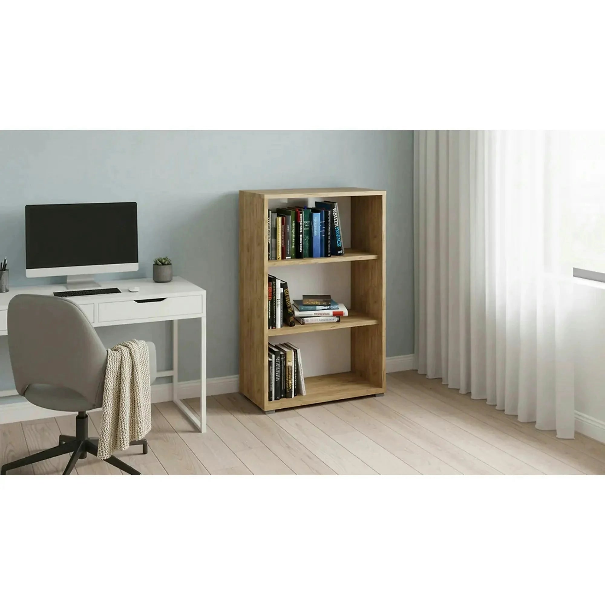 Biblioteca RIOMA TYP 04, stejar artisan, DTD laminat, 75x38x112 cm