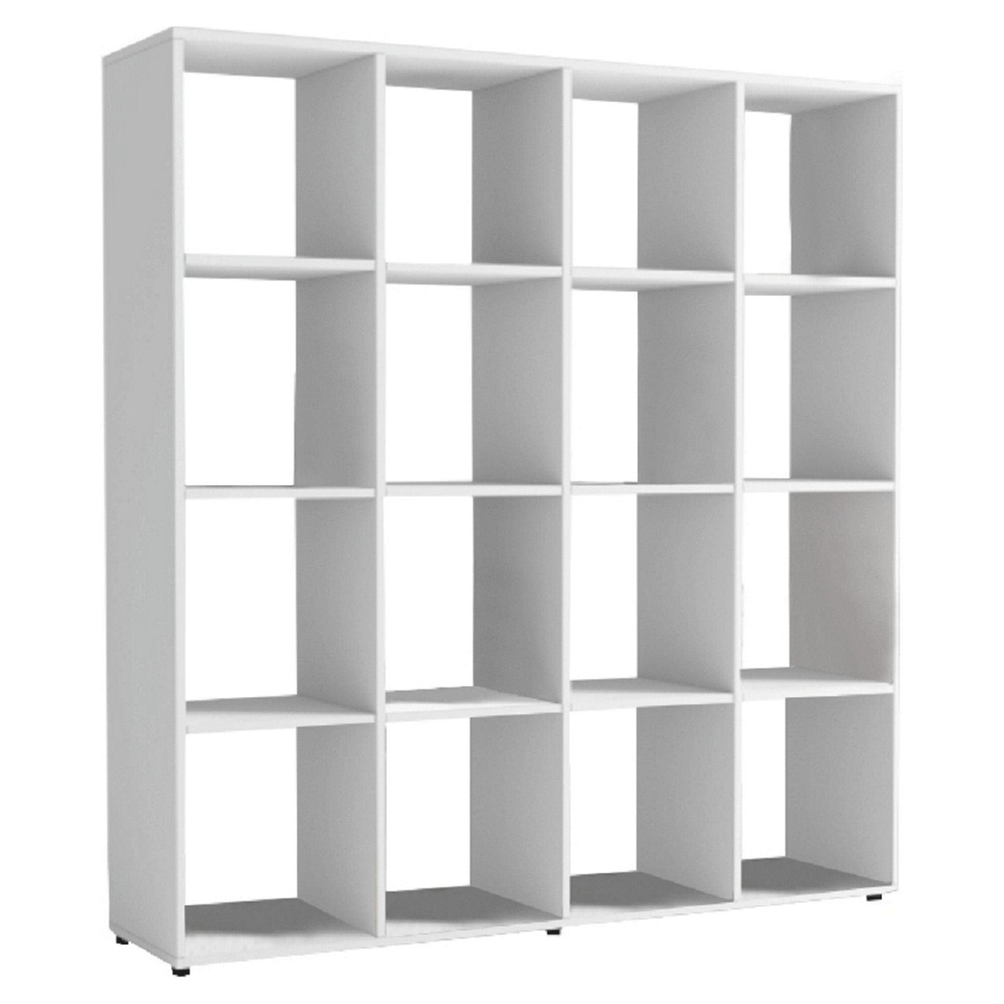 Biblioteca SARAH, alb, PAL melaminat, 139x33x144 cm