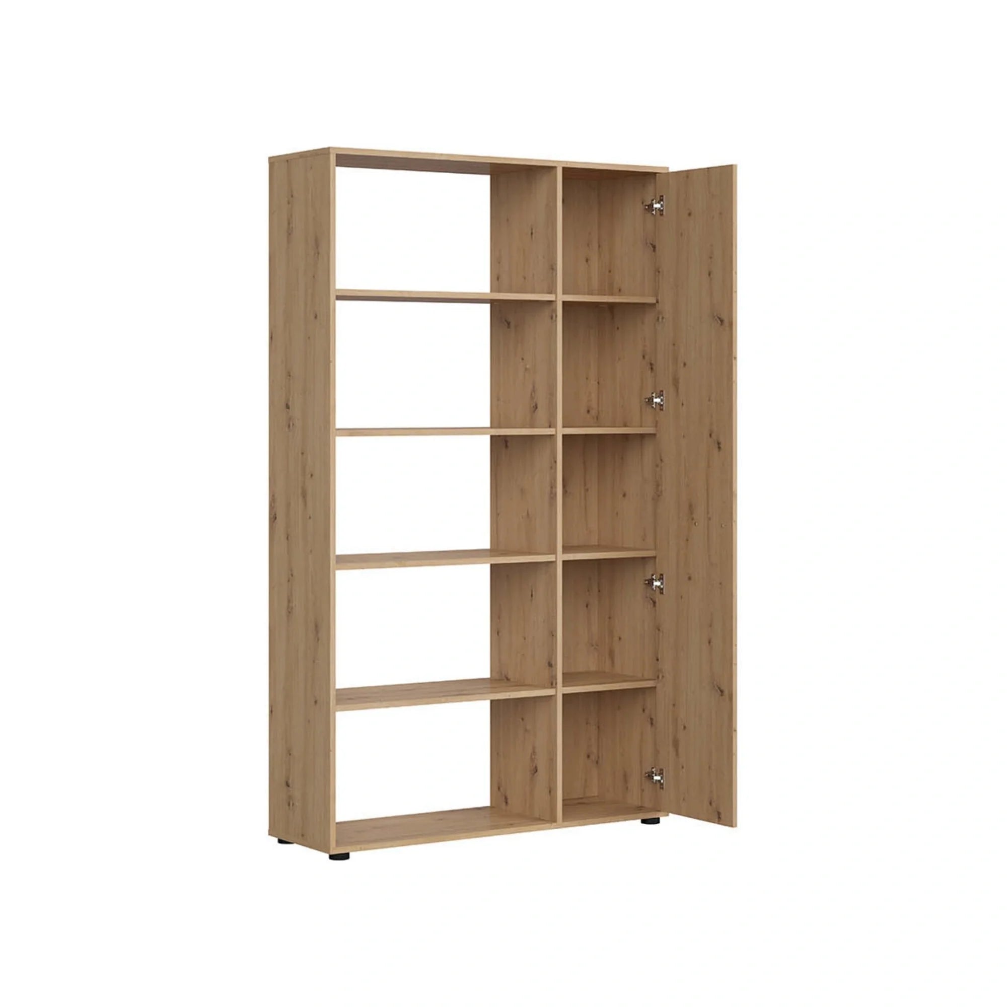 Biblioteca SPACE OFFICE, stejar artisan, PAL laminat, 120x37x203 cm