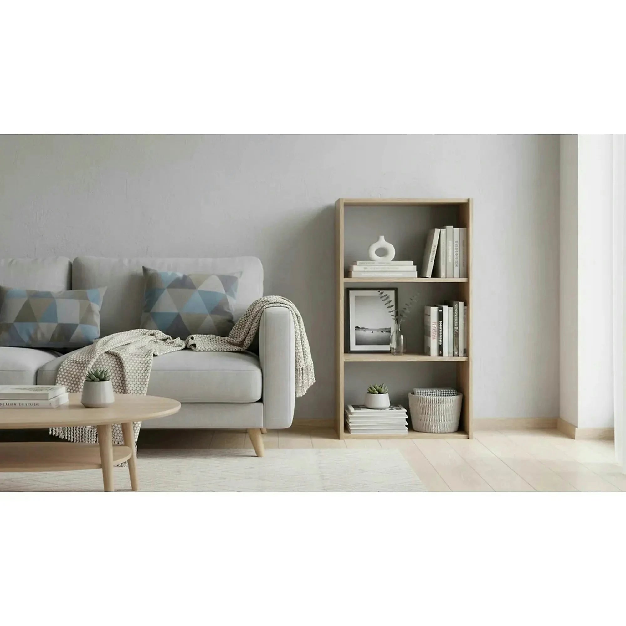 Biblioteca TEMPO ASISTENT NEW 035, stejar sonoma, DTD laminat, 57x34x106 cm